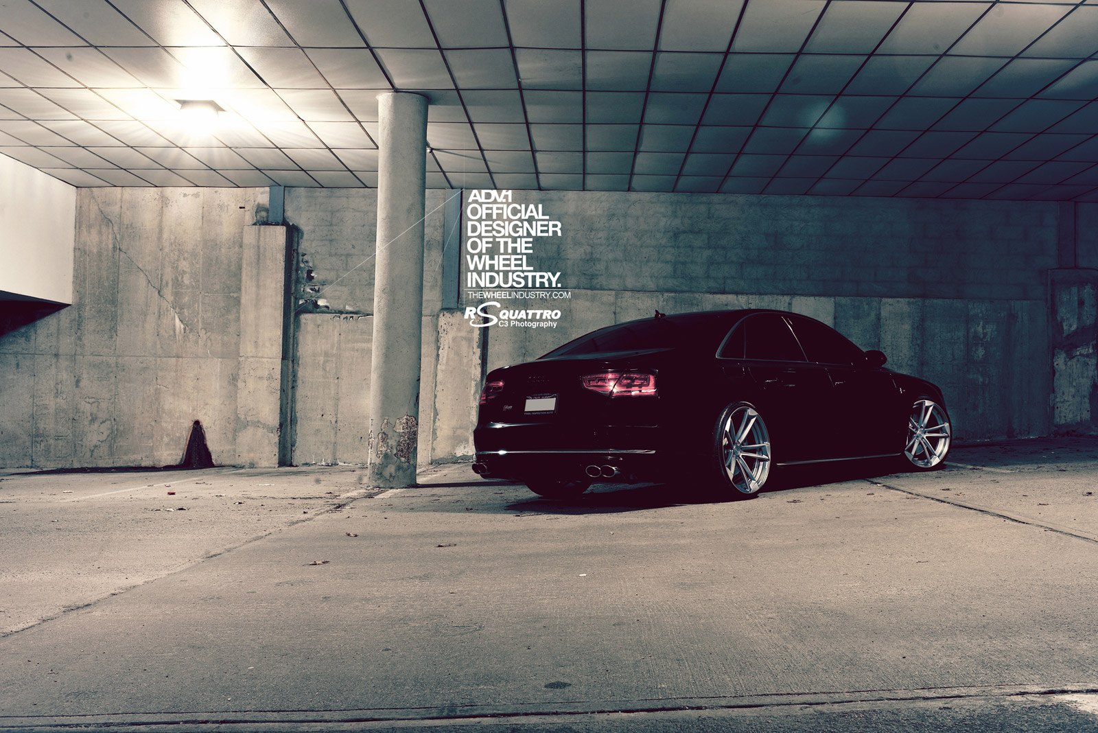 Black Audi A8 with Red LED Taillights - Photo by ADV.1