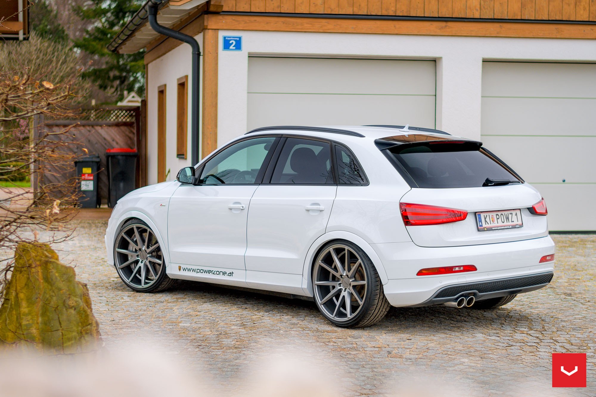 Audi Q3 with Aftermarket Roofline Spoiler - Photo by Vossen