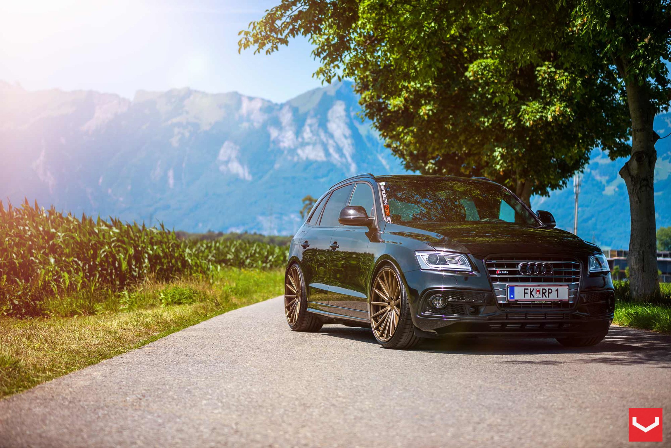 Black Audi Q5 with Custom Grille - Photo by Vossen