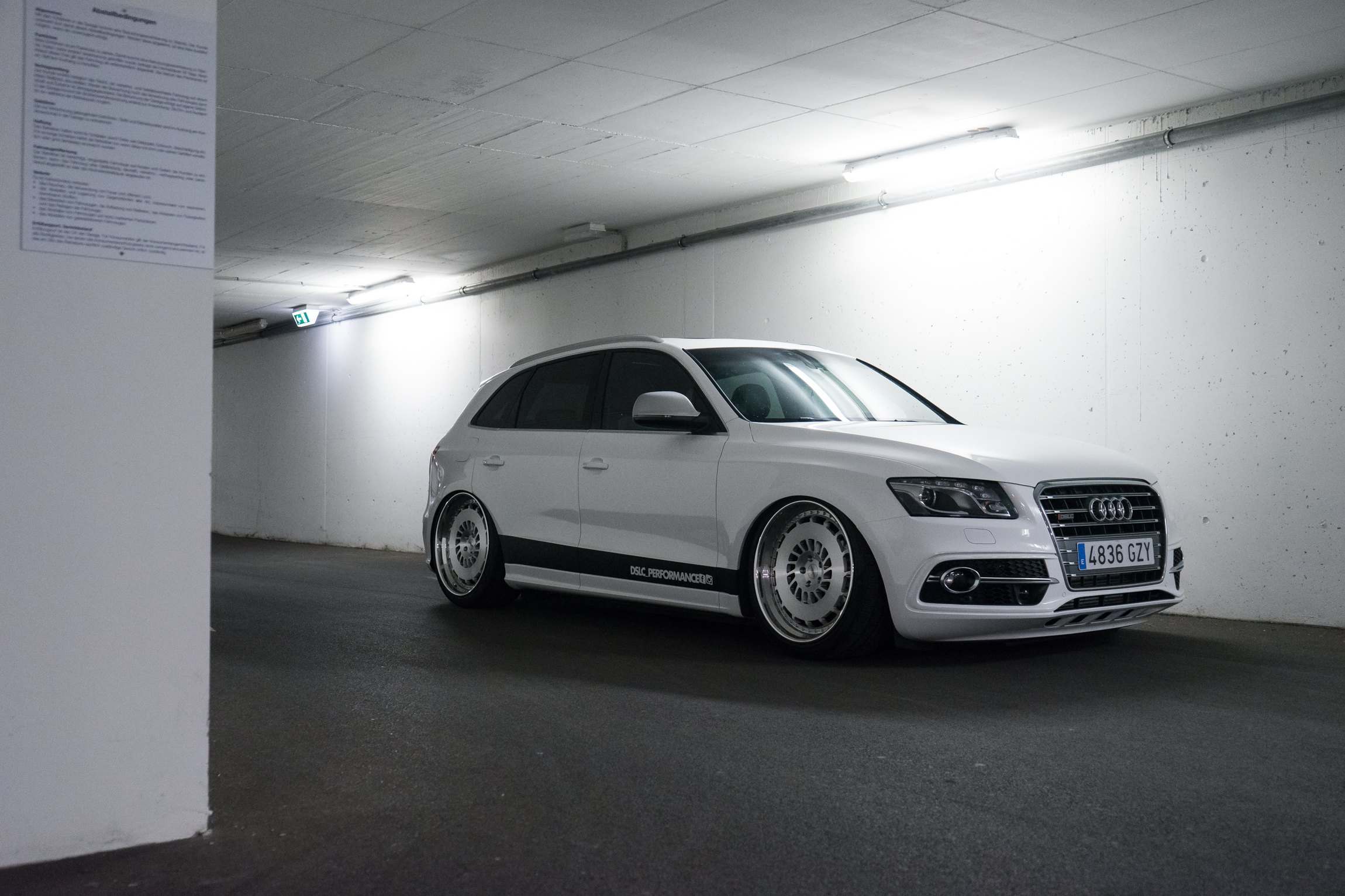White Audi Q5 with Custom Front Bumper Guard - Photo by Rotiform