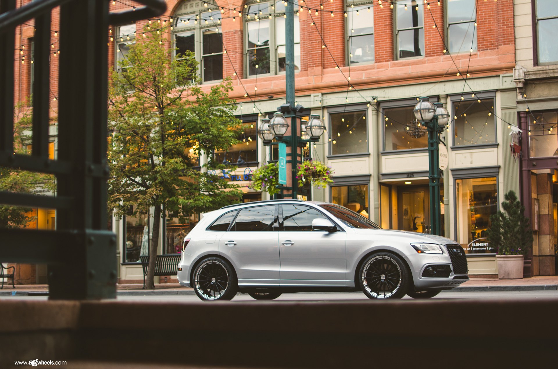 Matte Black Avant Garde Rims on Gray Audi Q5 - Photo by Avant Garde Wheels