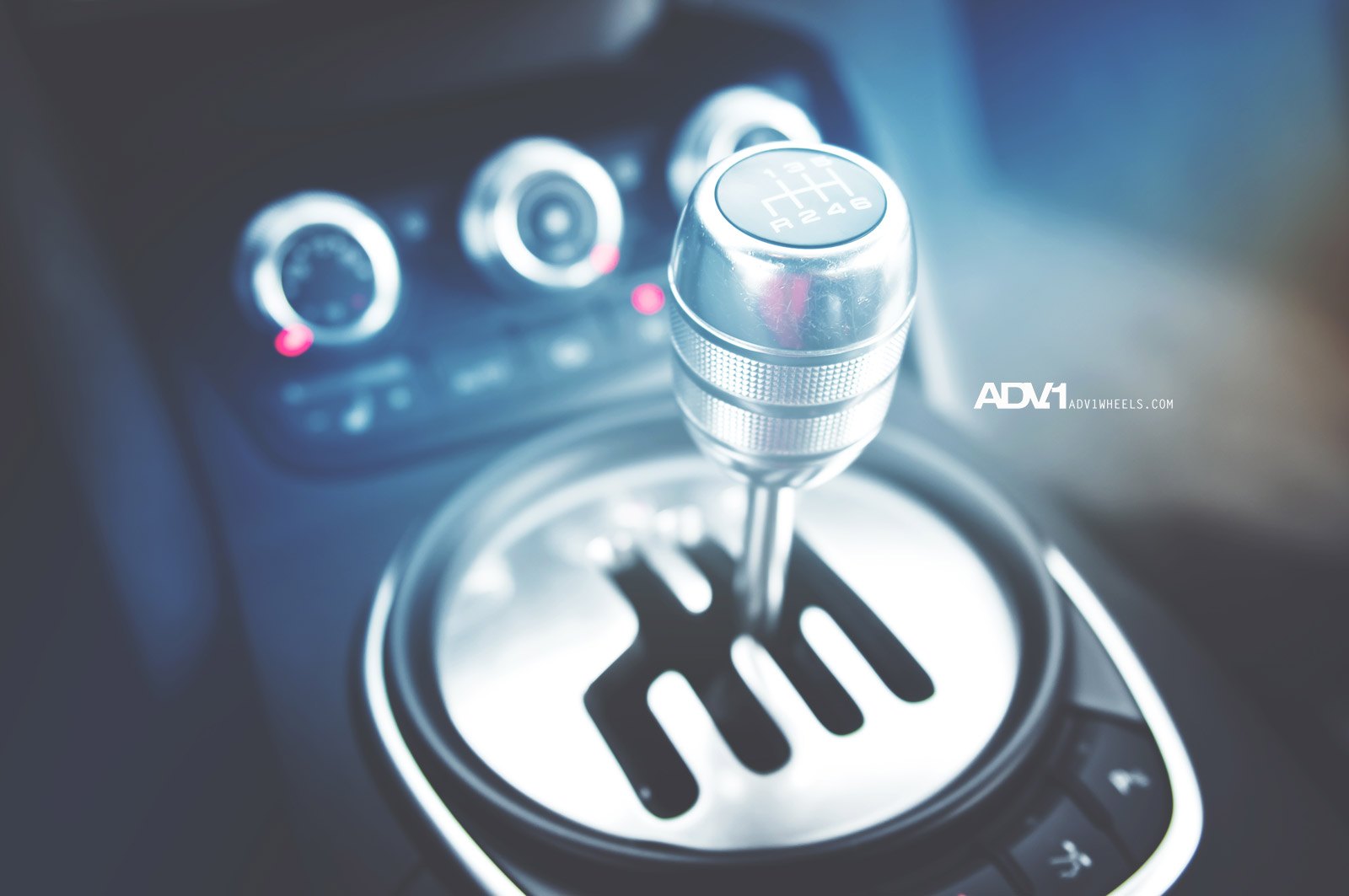 Silver Audi R8 with Custom Shift Knob - Photo by ADV.1