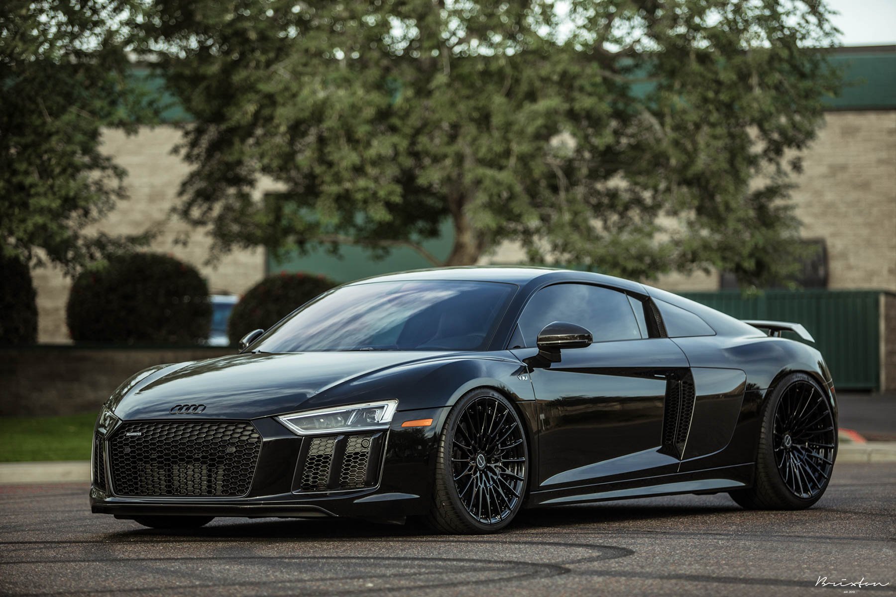 Custom Black Audi R8 Side Scoops - Photo by Brixton Forged Wheels