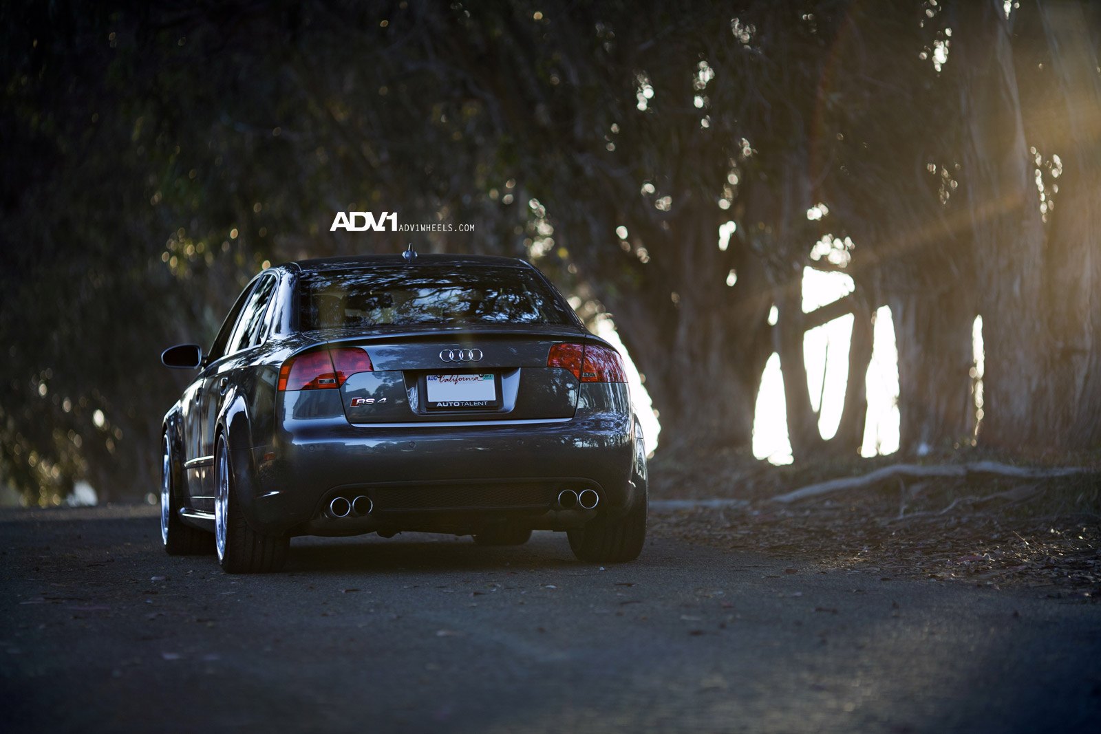 Aftermarket Exhaust System on Gray Audi RS4 - Photo by ADV.1