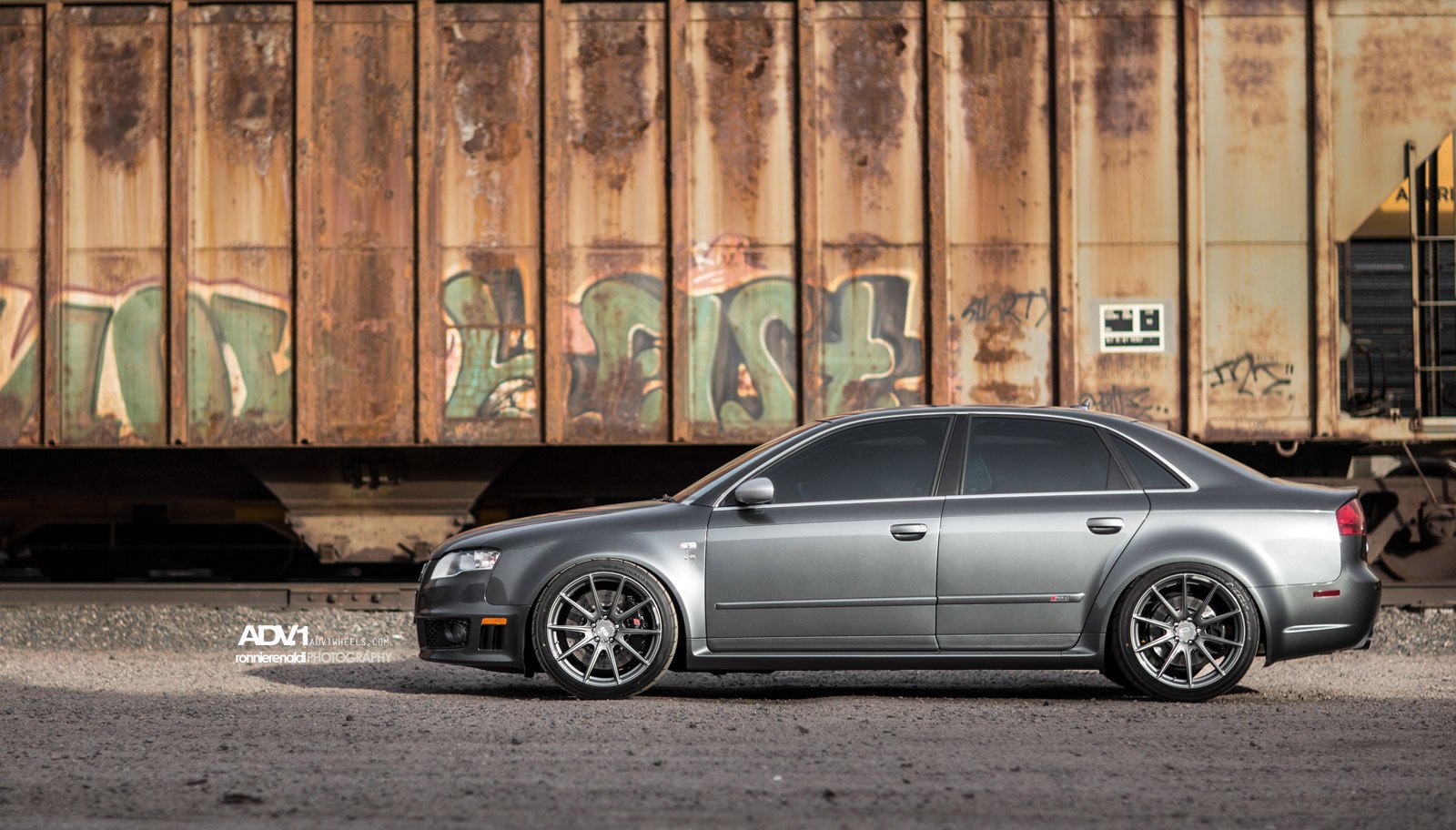 Custom Side Skirts on Silver Audi S4 - Photo by ADV.1