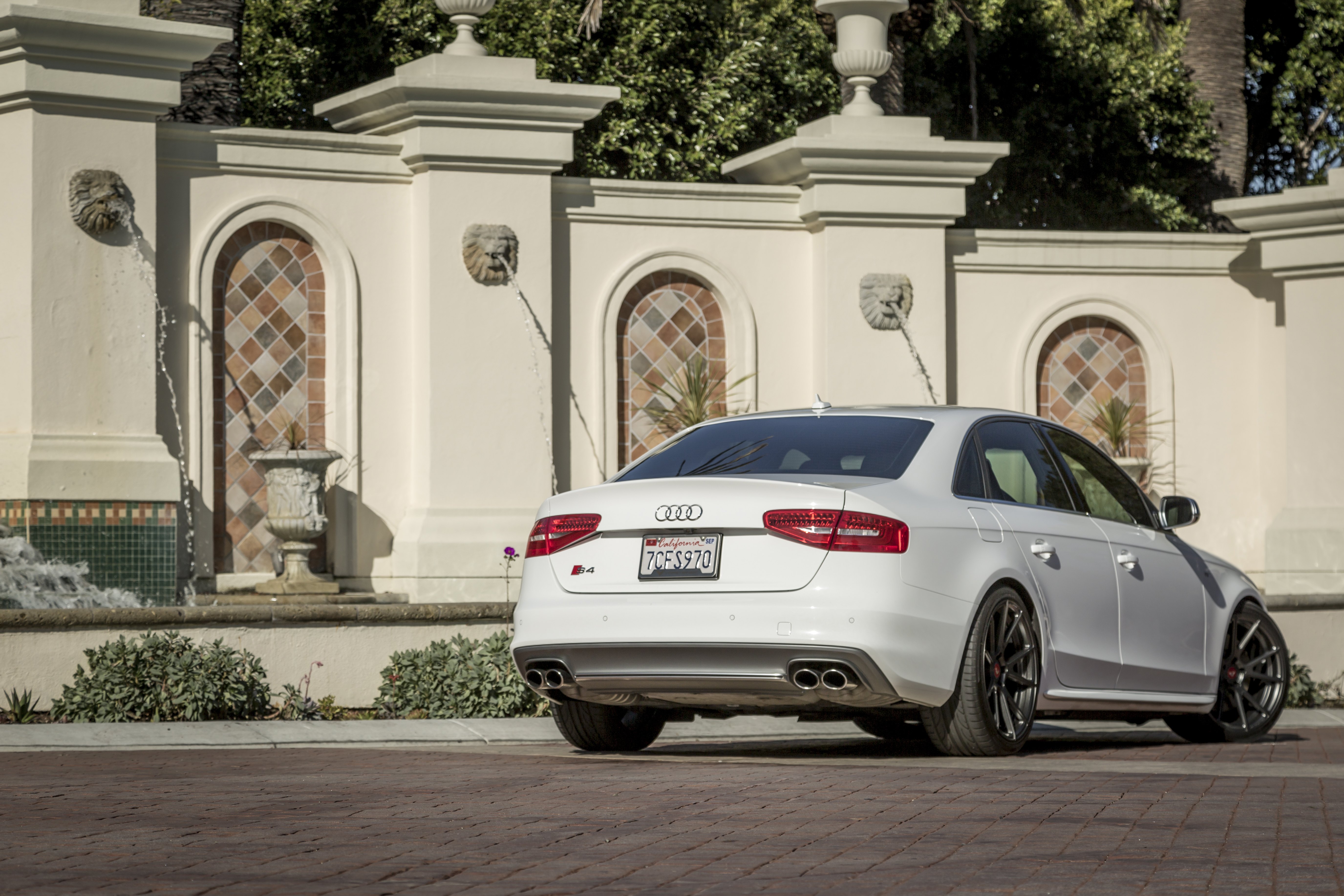 White Audi S4 with Aftermarket Taillights - Photo by Vorstiner
