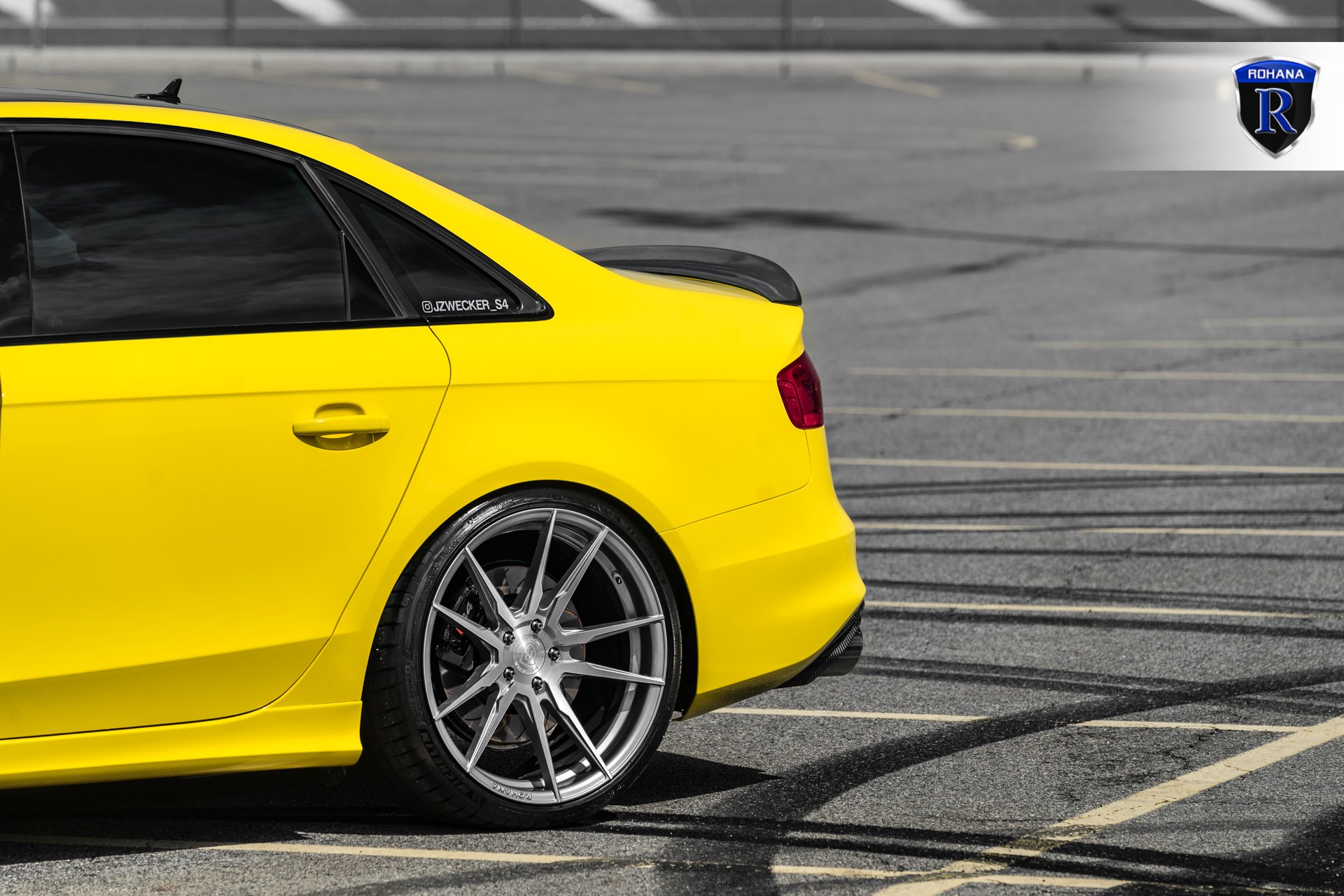 Yellow Audi S4 with Custom Rohana Wheels - Photo by Rohana Wheels