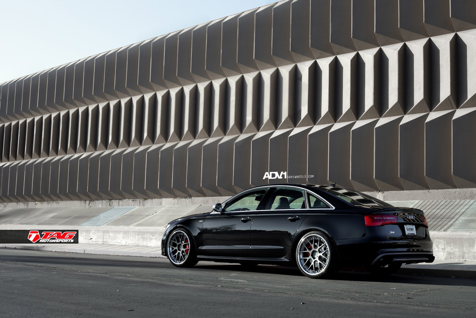 ADV1 Wheels on Gloss Black Audi S6 - Photo by ADV.1