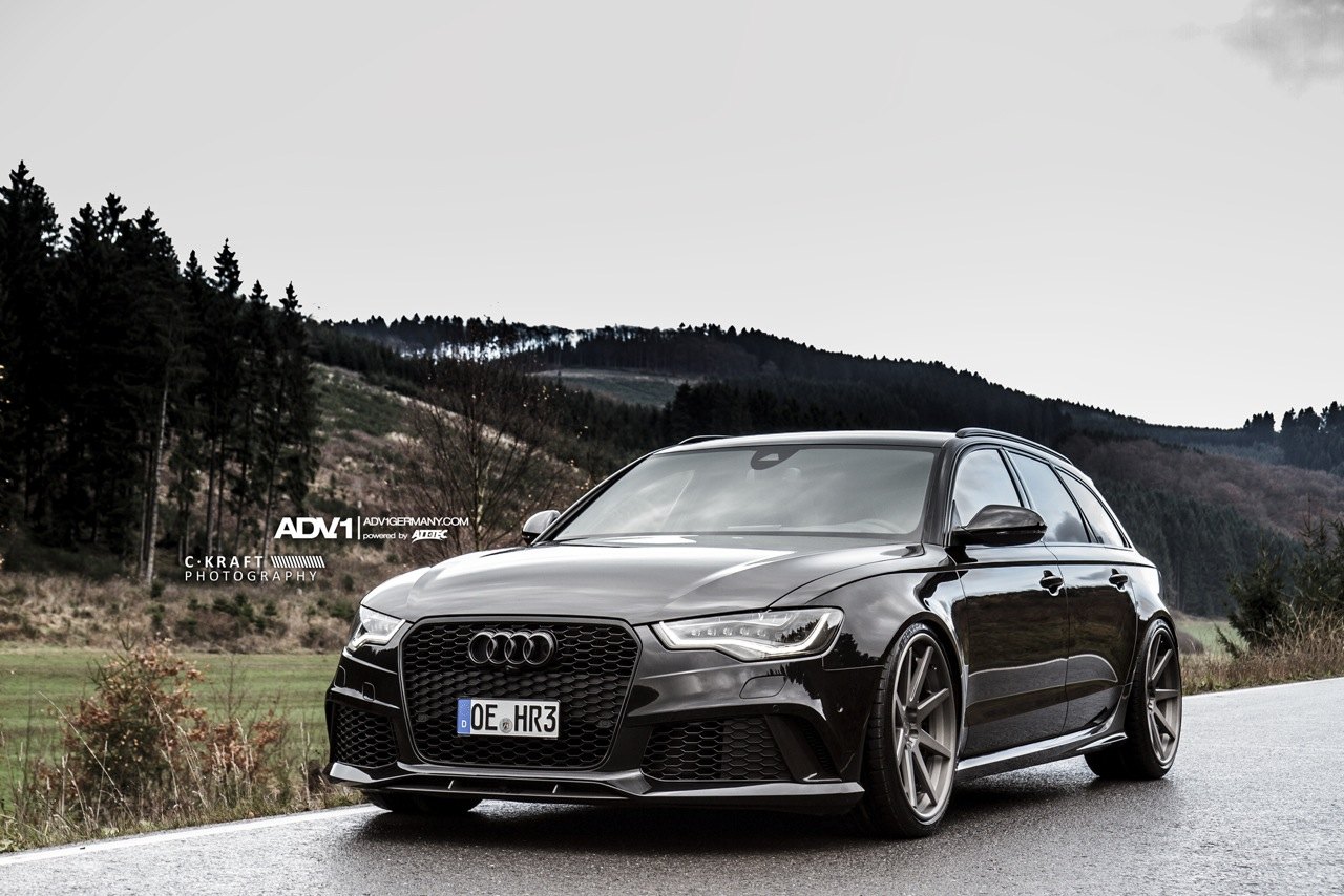 Black Audi S6 with Aftermarket Front Bumper - Photo by ADV.1