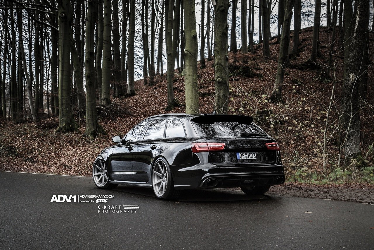 Roofline Spoiler on Custom Black Audi S6 - Photo by ADV.1