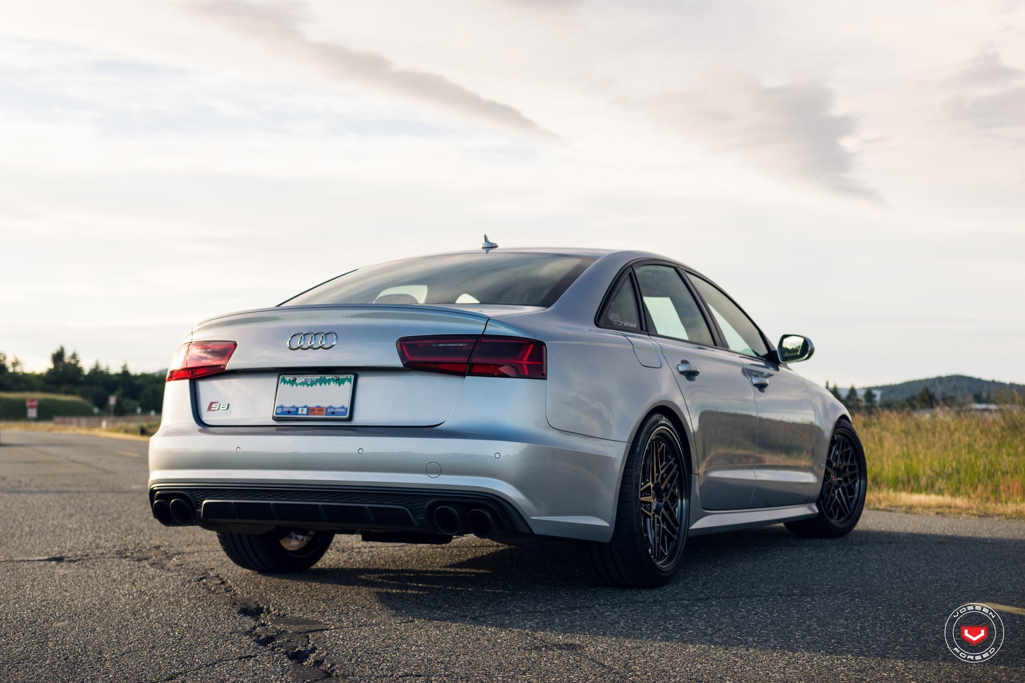 Custom Rear Diffuser on Silver Audi S6 - Photo by Vossen