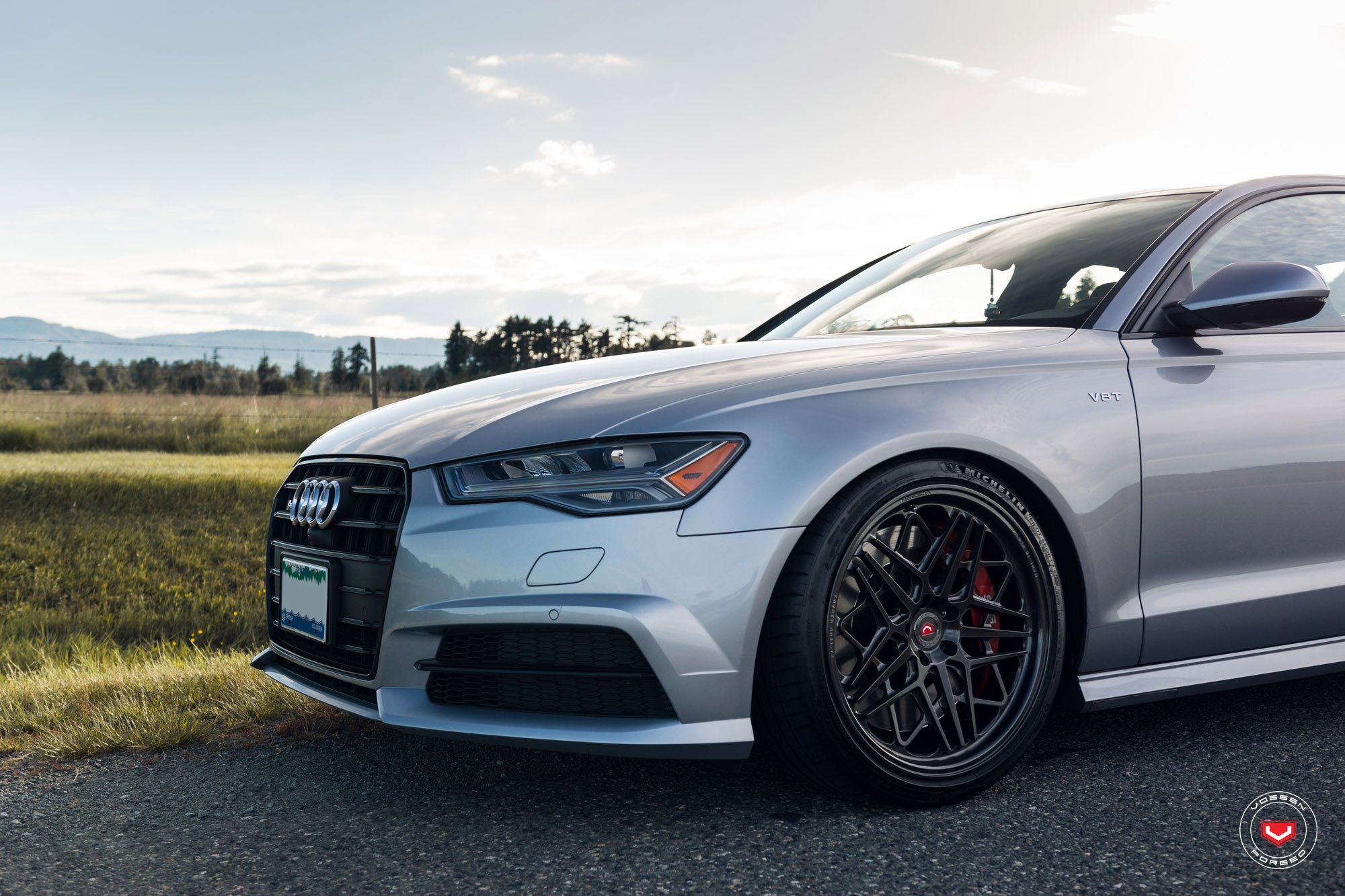 Michelin Tires on Silver Audi S6 V8T - Photo by Vossen