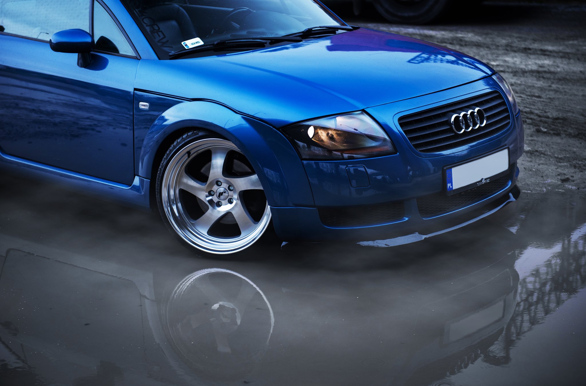 Blue Audi TT with Aftermarket Front Bumper - Photo by JR Wheels
