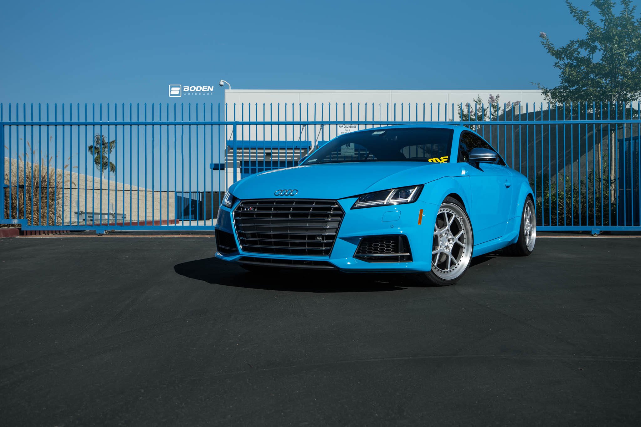 Blacked Out Billet Grille on Blue Audi TT - Photo by Boden Autohaus