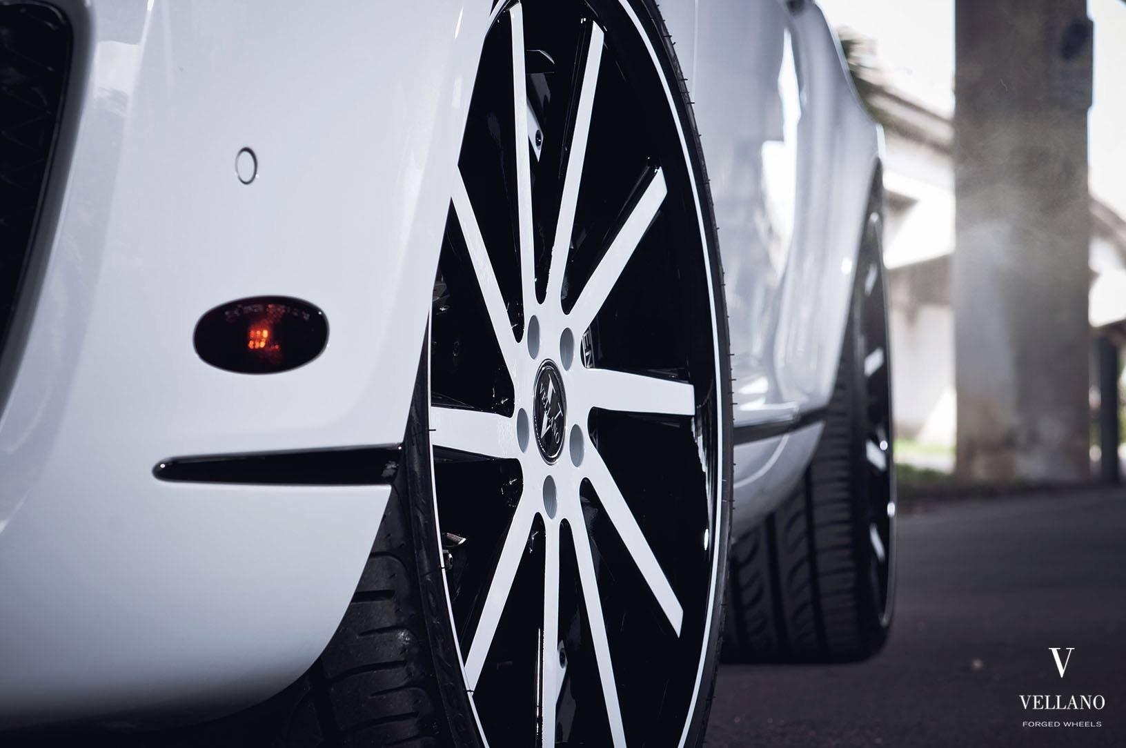 Forged Vellano Wheels on White Bentley Continental - Photo by Vellano