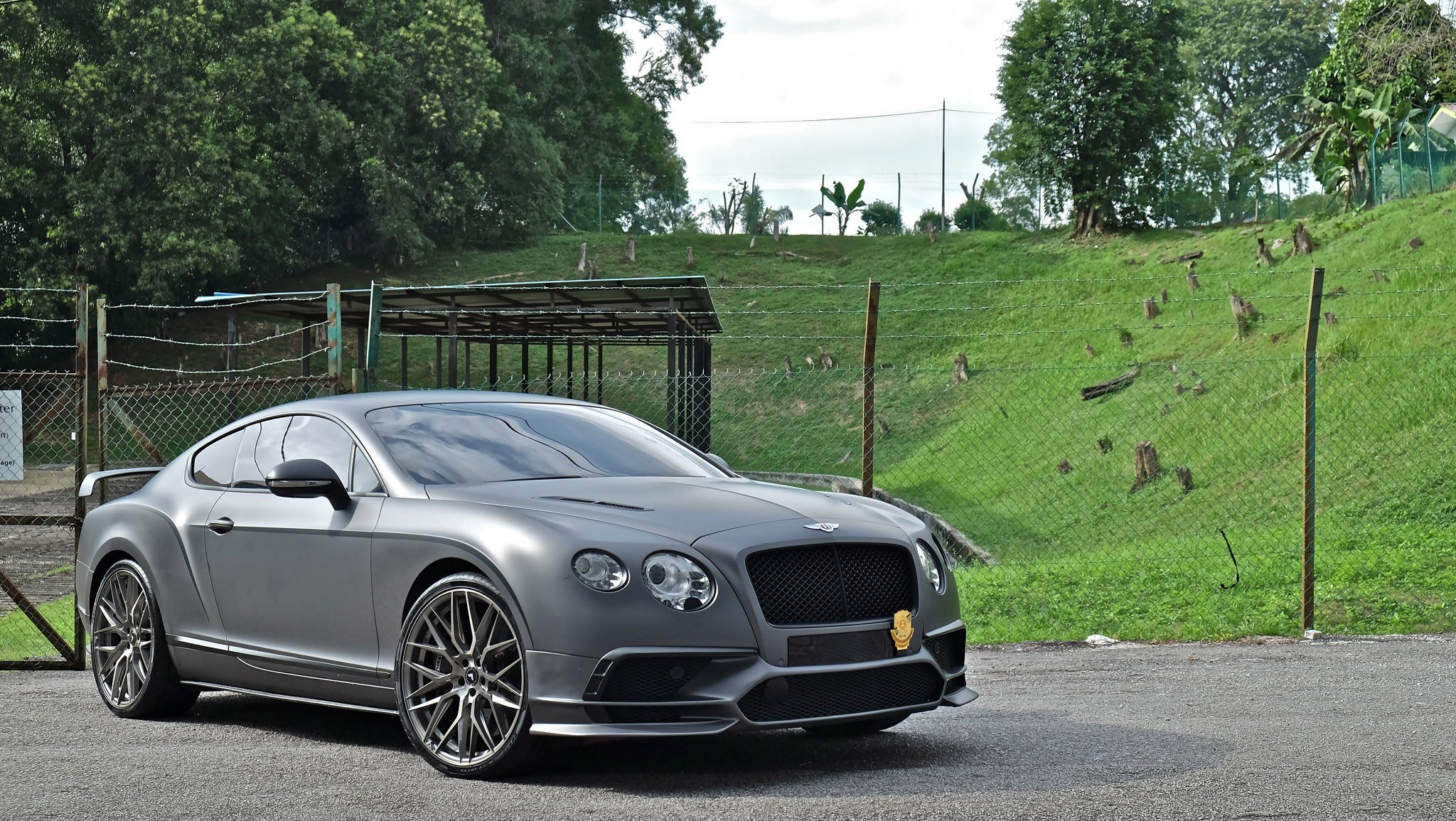 Gray Matte Bentley Continental with Vorsteiner Wheels  - Photo by Vorsteiner