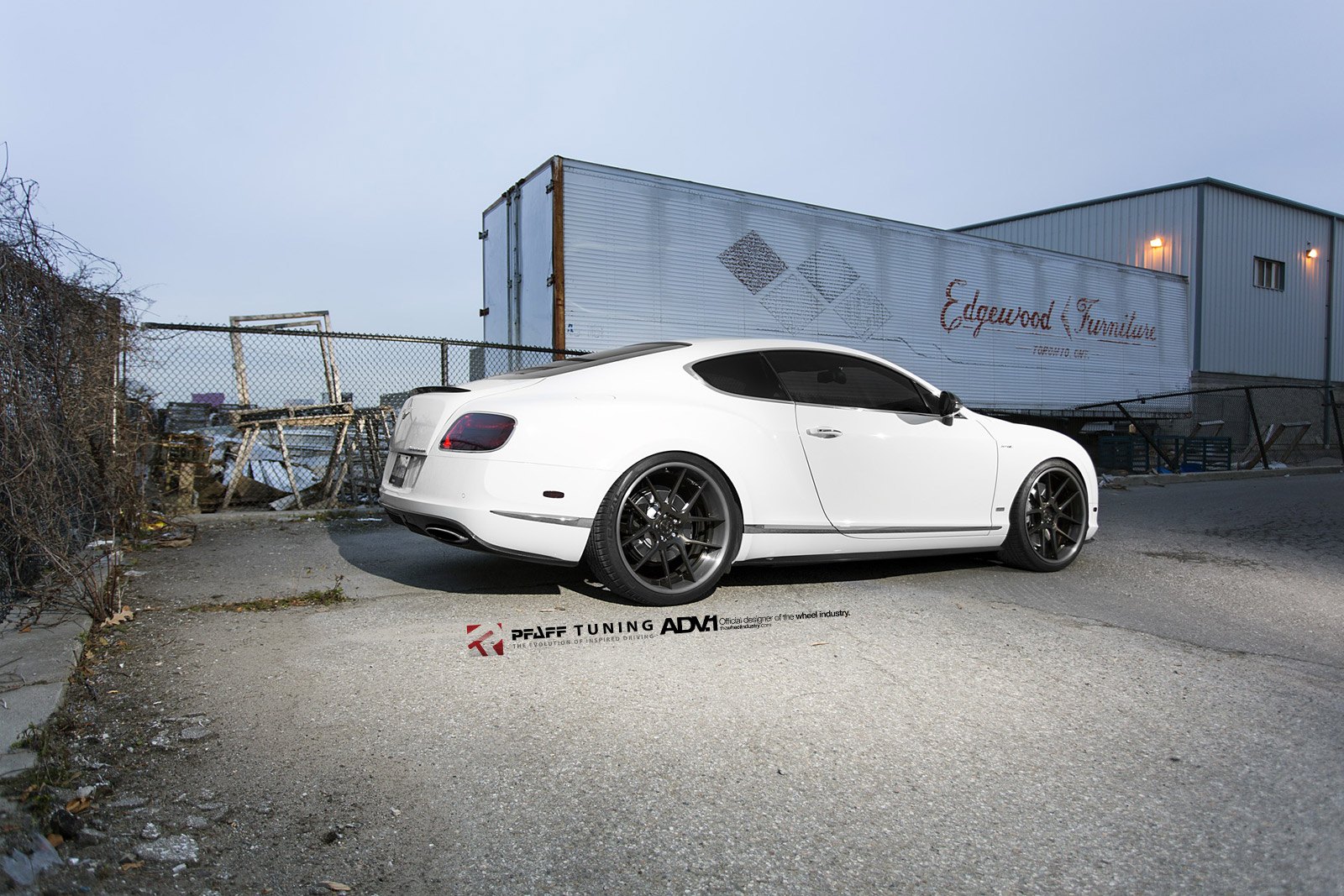 White Bentley Continental with Matte Black ADV1 Wheels - Photo by ADV.1