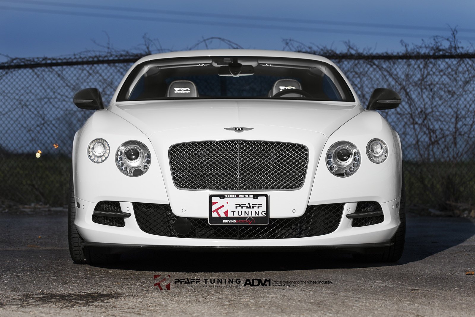 White Bentley Continental Crystal Clear Halo Headlights - Photo by ADV.1