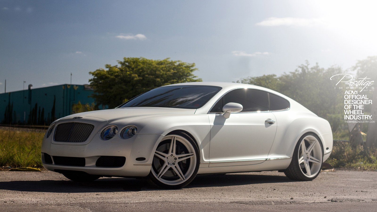 White Bentley Continental with Custom Front Bumper - Photo by ADV.1