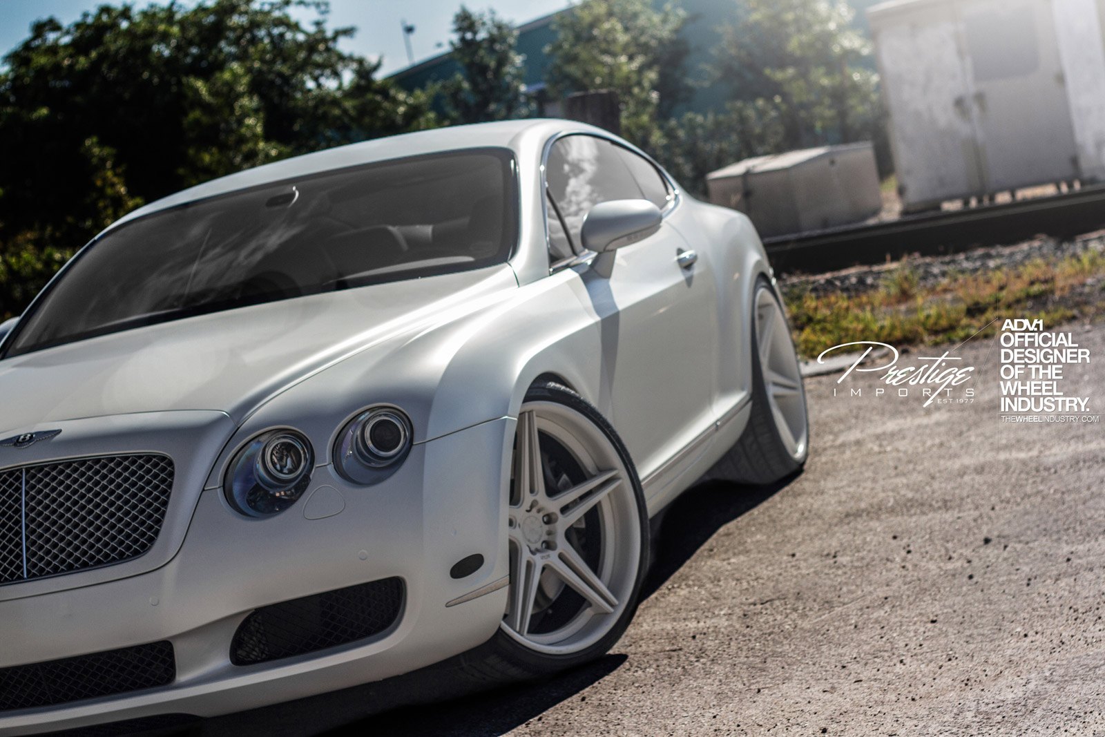 Aftermarket Halo Headlights on White Bentley Continental - Photo by ADV.1