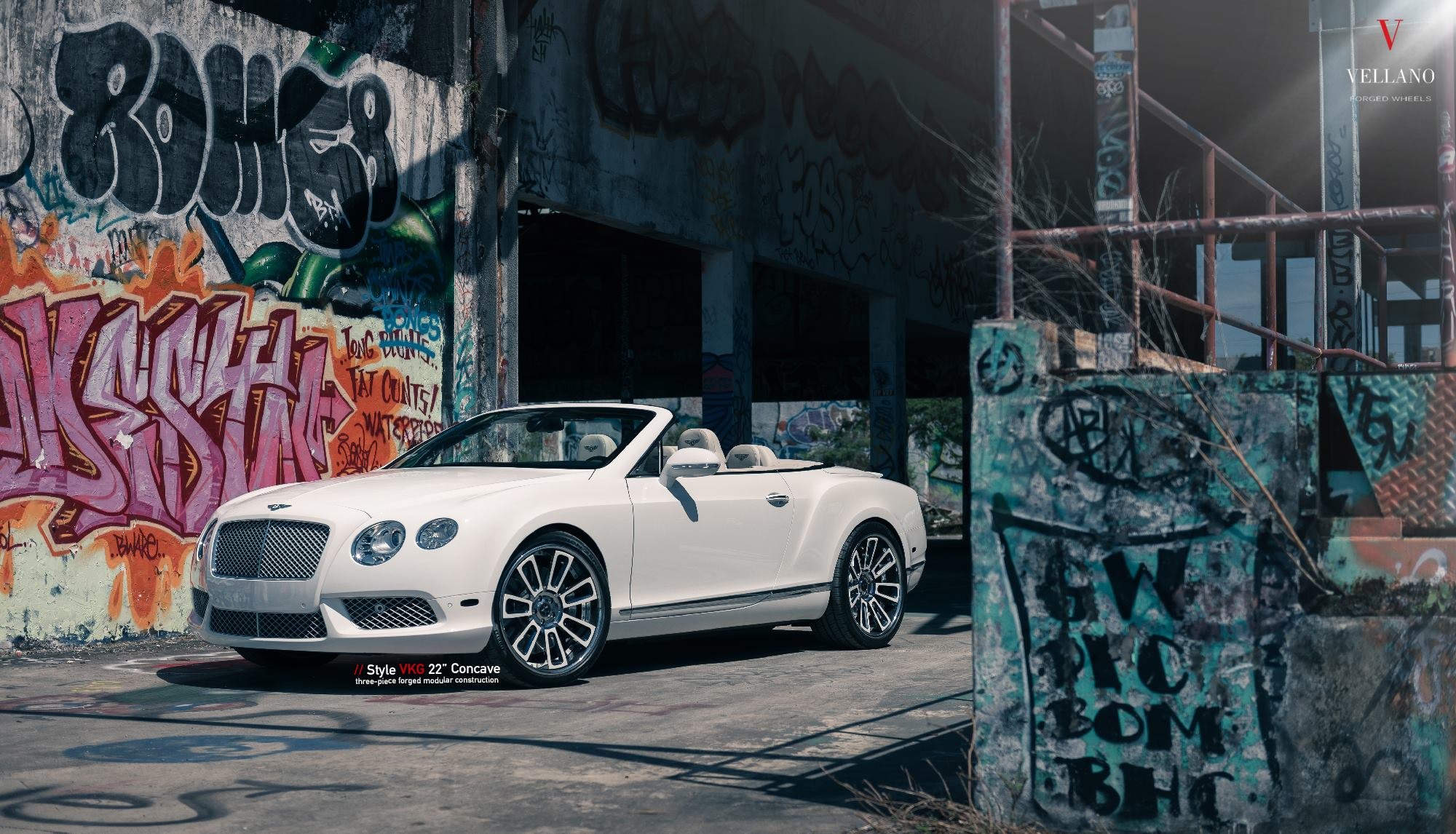 White Convertible Bentley Continental Crystal Clear Headlights - Photo by Vellano