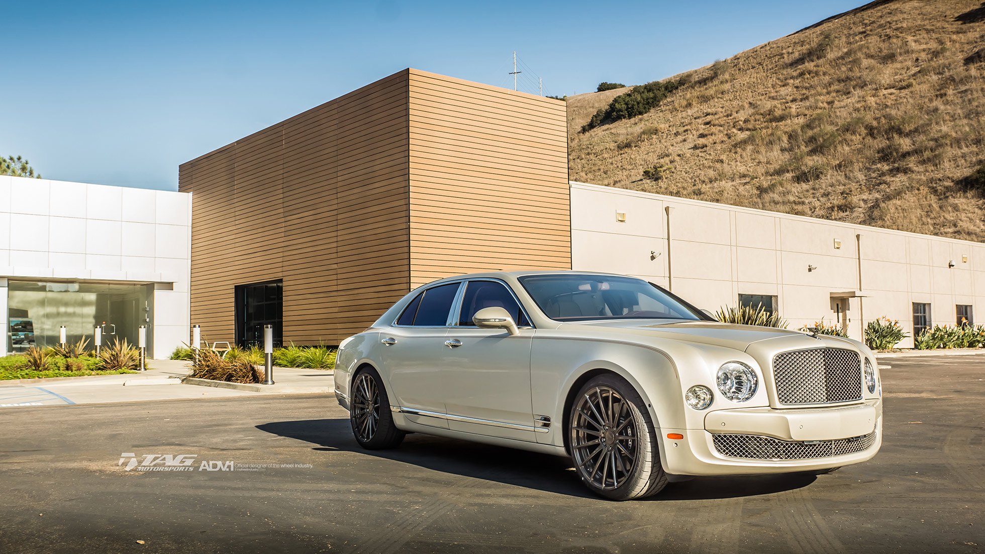 White Bentley Mulsanne with Chrome Mesh Grille  - Photo by ADV.1