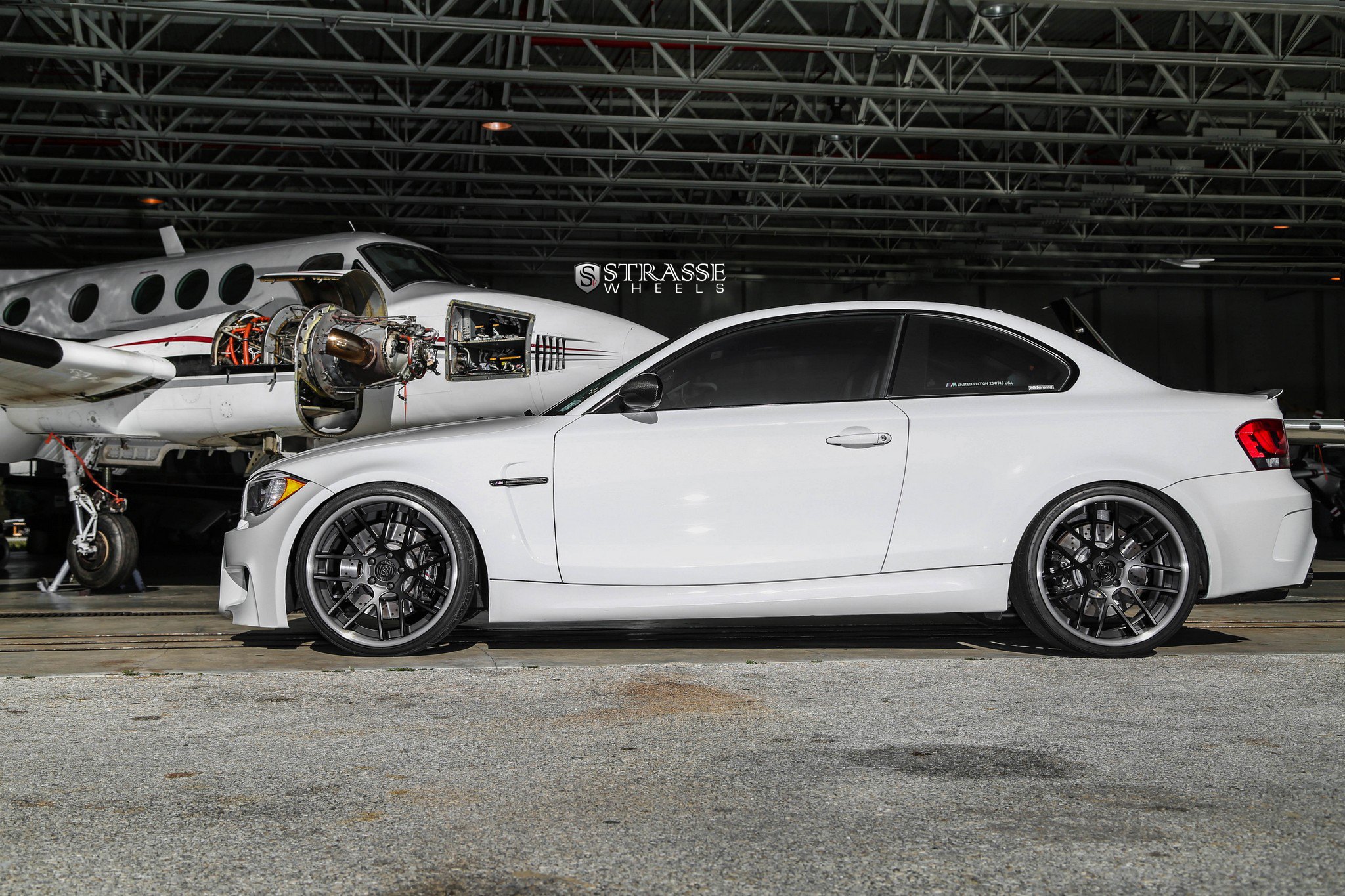 Custom White BMW 1-Series Side Skirts - Photo by Strasse Forged