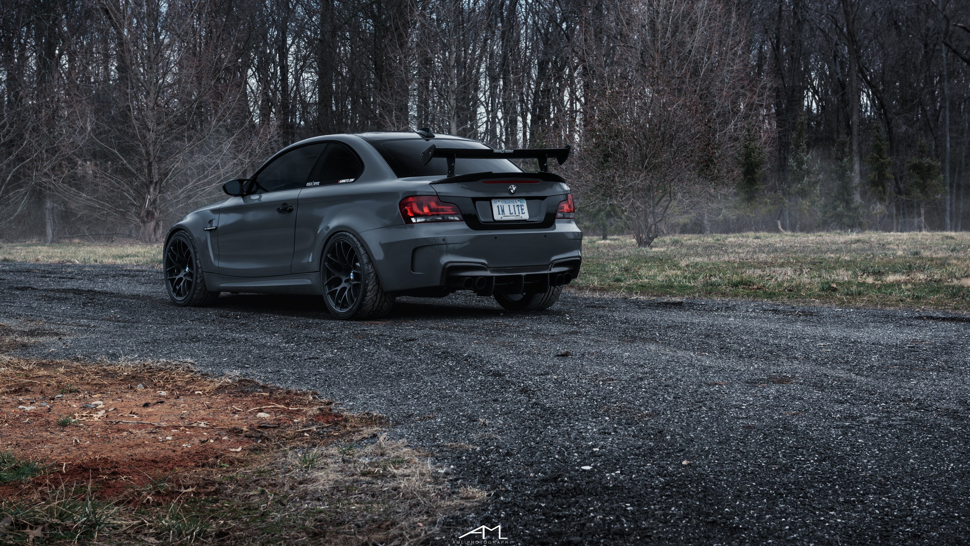 Large Wing Spoiler on Gray BMW 1-Series - Photo by Arlen Liverman