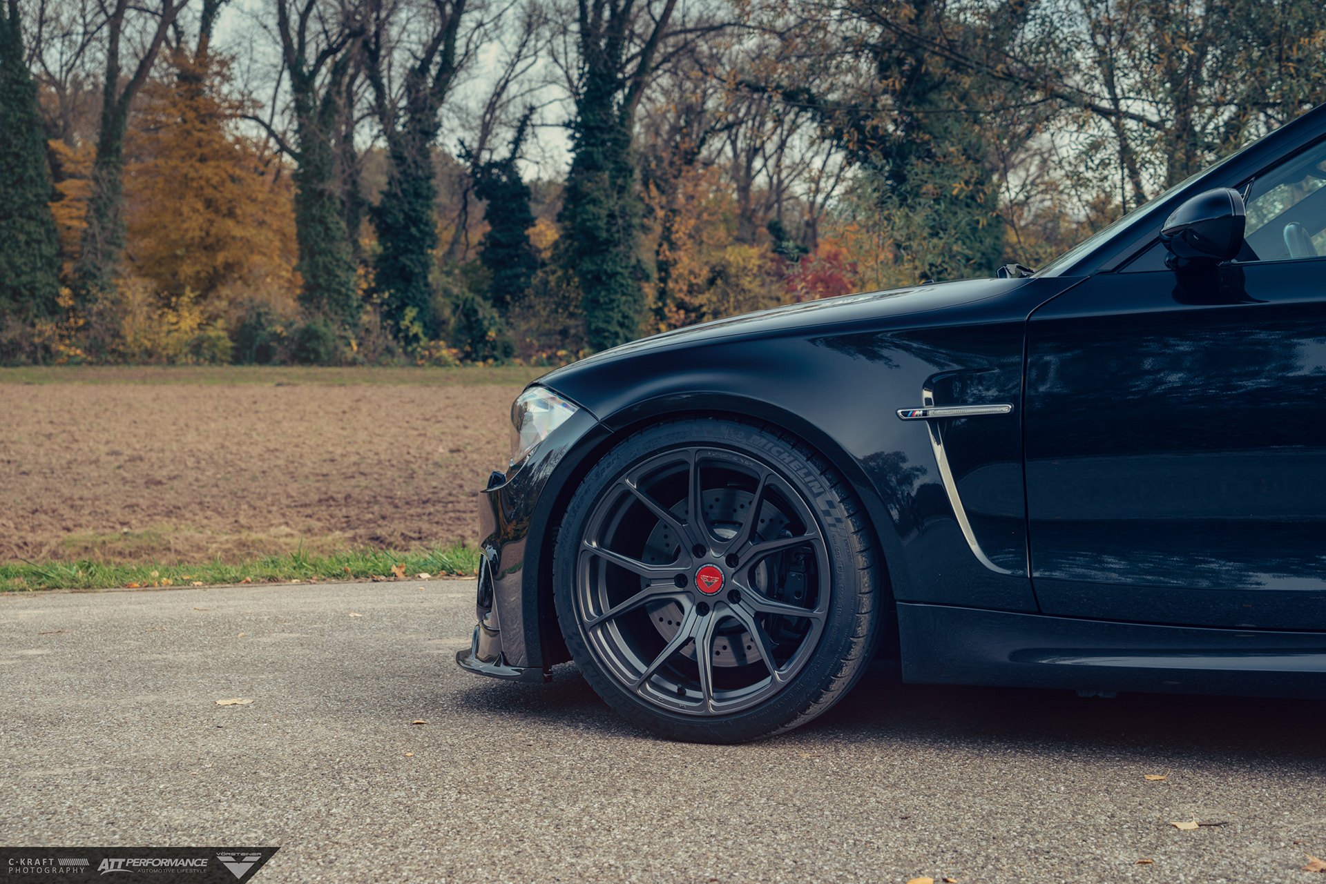 Custom Black BMW 1-Series Side Scoops - Photo by Vorstiner
