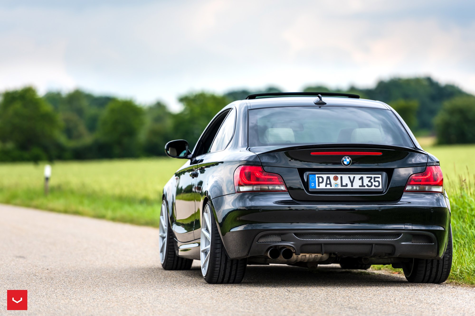 Aftermarket Rear Diffuser with Dual Exhaust Tips on BMW 1-Series - Photo by Vossen