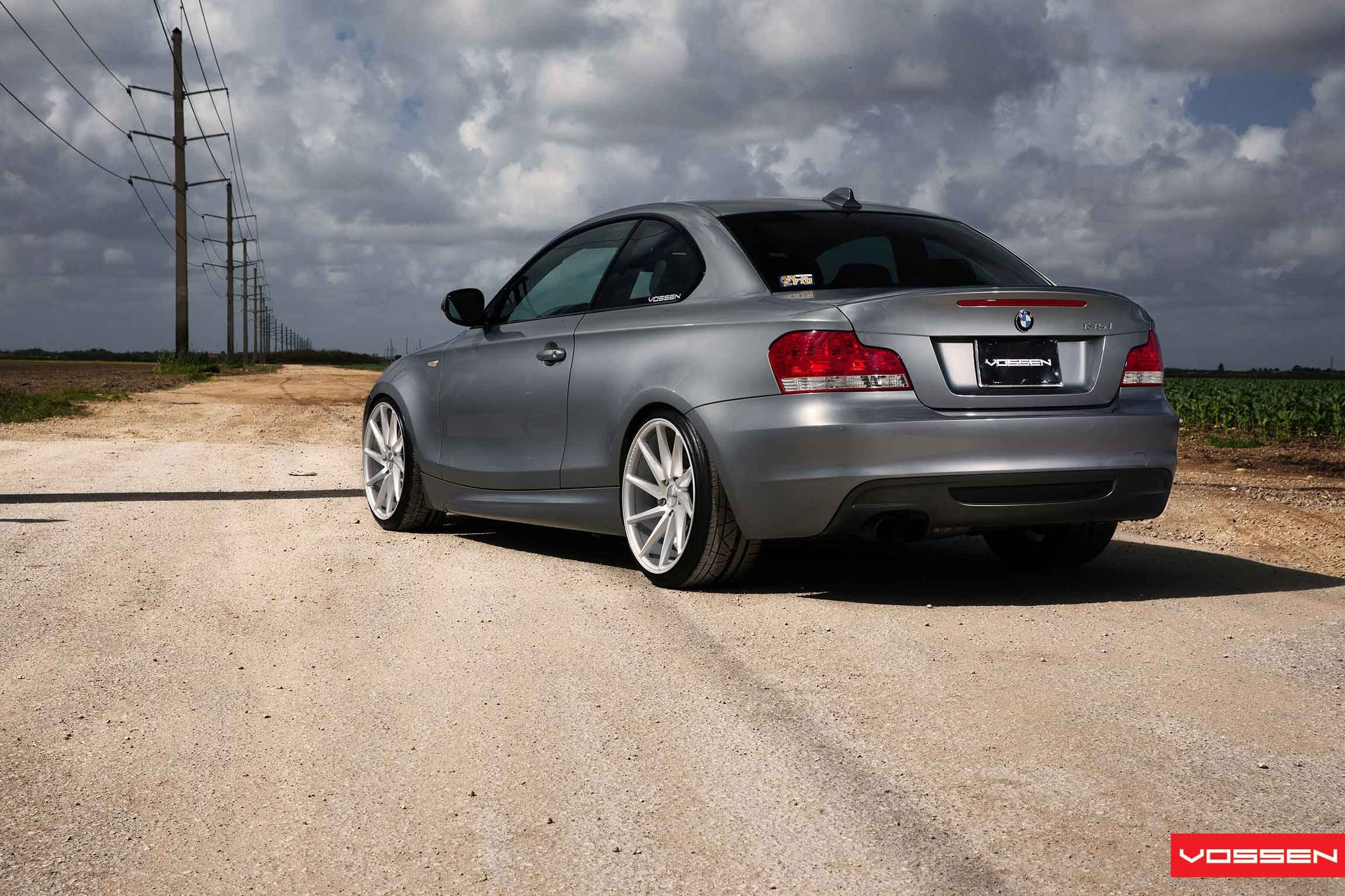 Rear Bumper Cover on Silver BMW 1-Series - Photo by Vossen