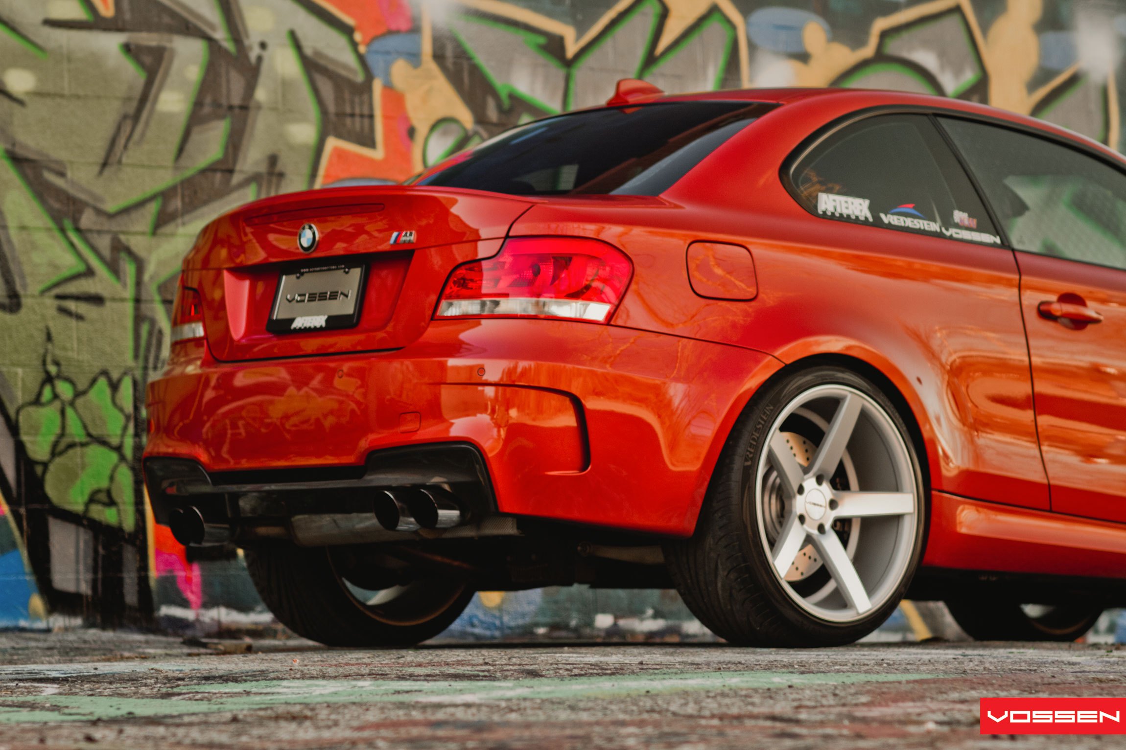 Rear Diffuser with Dual Exhaust Tips on BMW 1-Series - Photo by Vossen