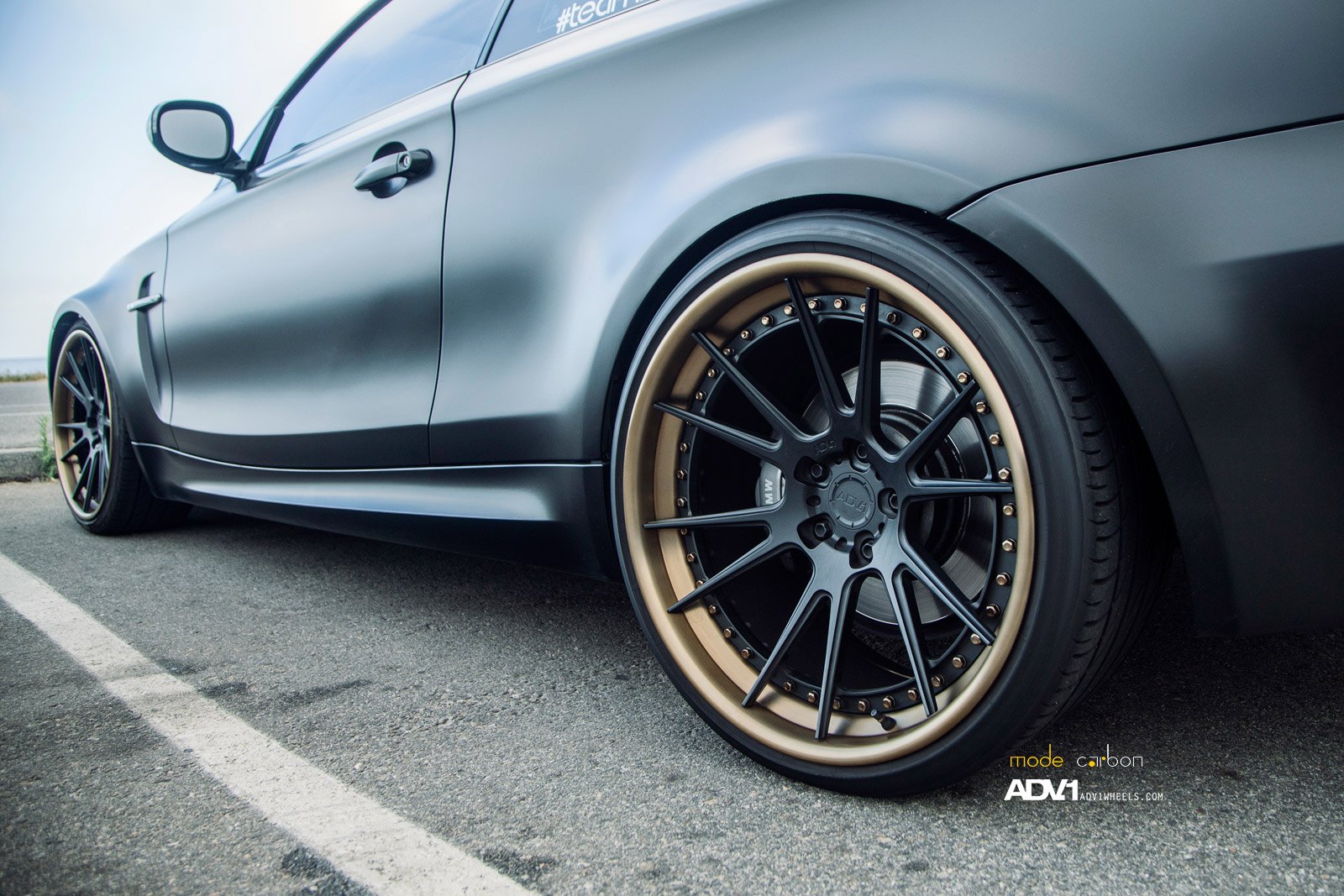 Matte Black ADV1 Wheels on Custom BMW 1-Series - Photo by ADV.1