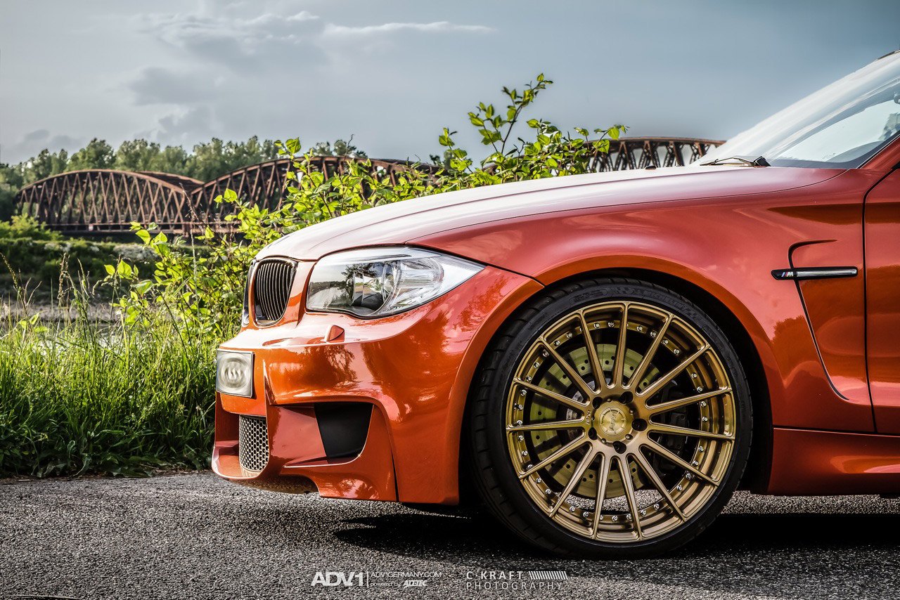 Orange BMW 1-Series with ADV15 Manbronze Wheels - Photo by ADV.1