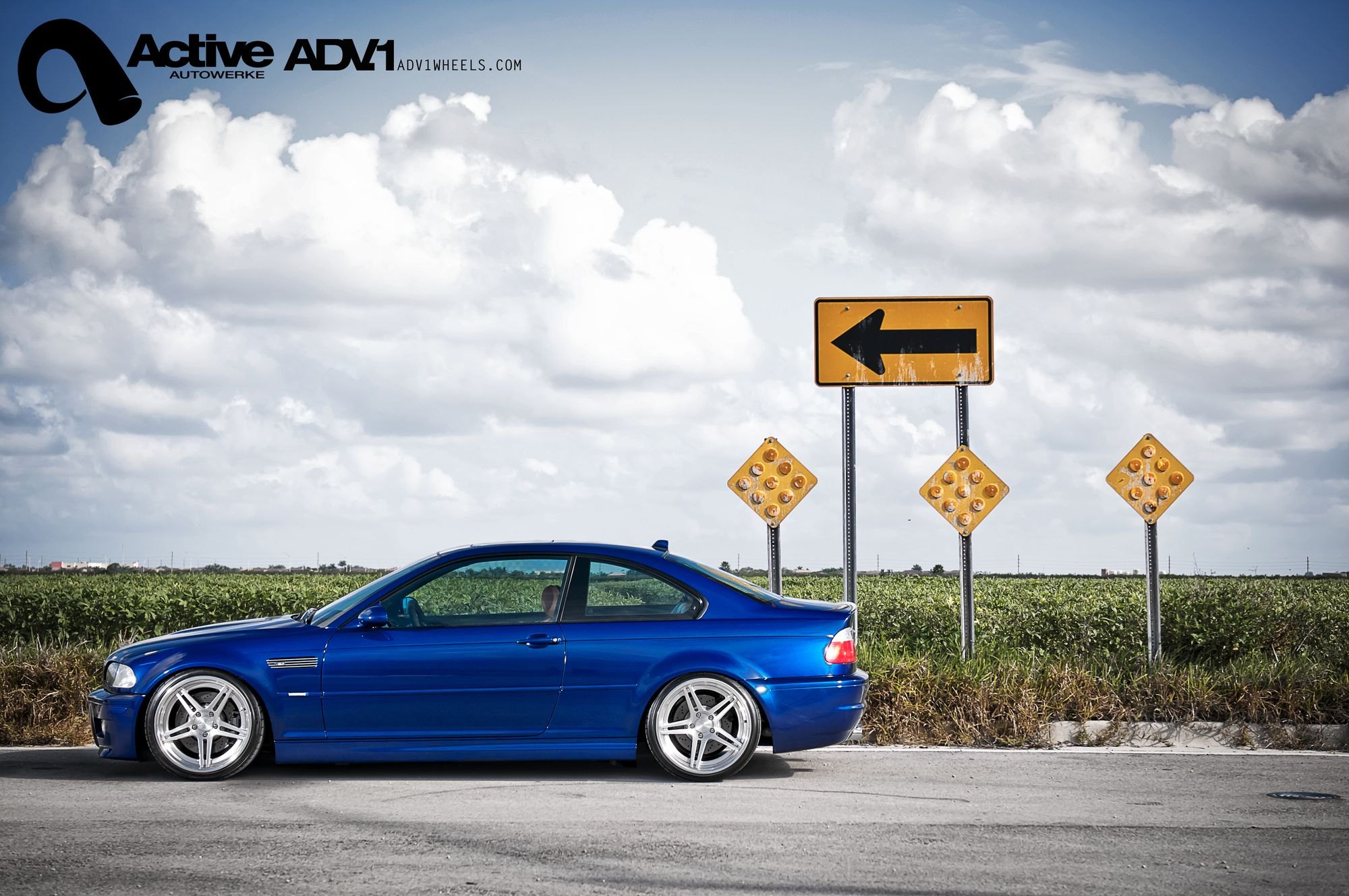 Custom Blue BMW 3-Series Side Skirts - Photo by ADV.1