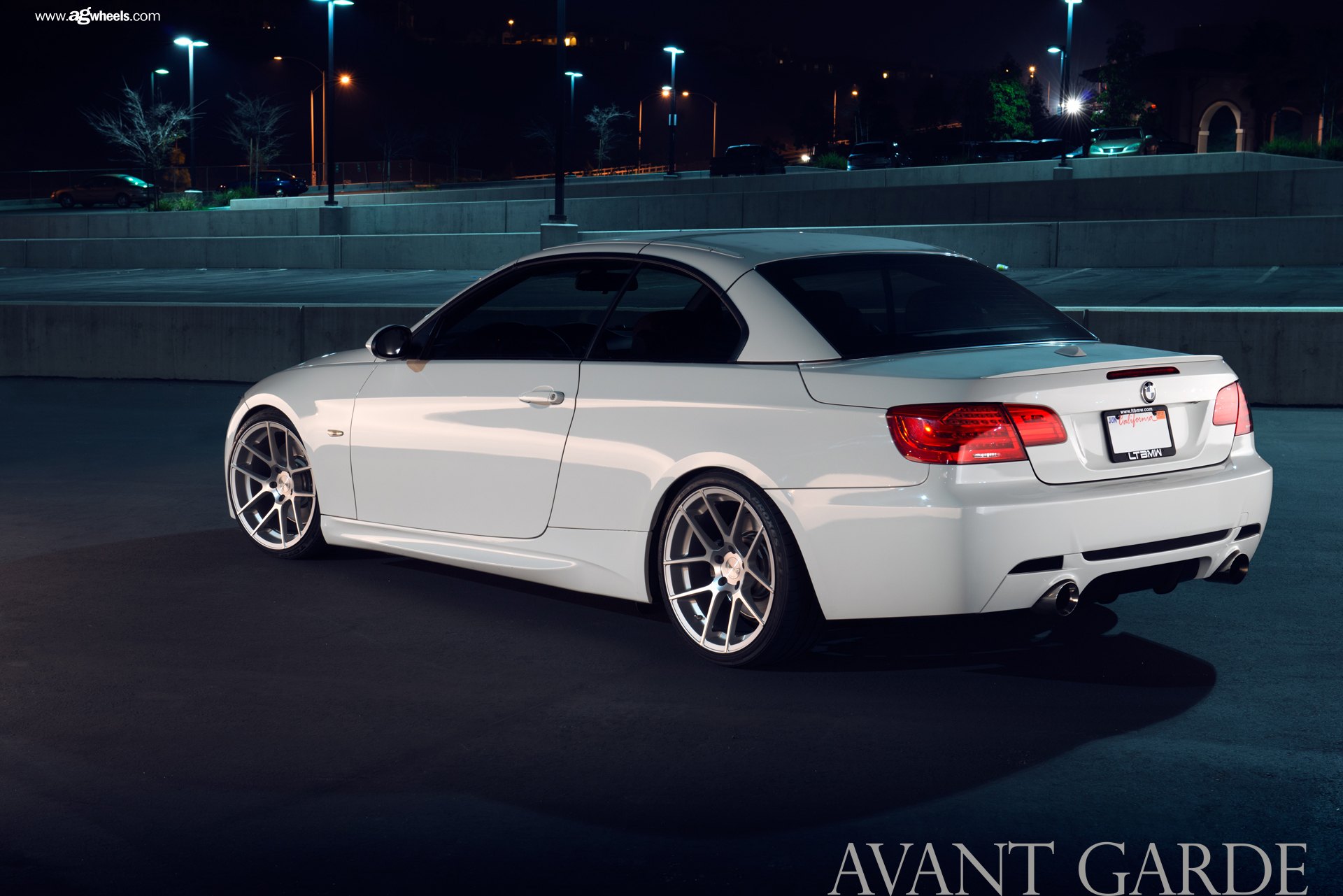 Custom White BMW 3-Series Rear Diffuser - Photo by Avant Garde Wheels