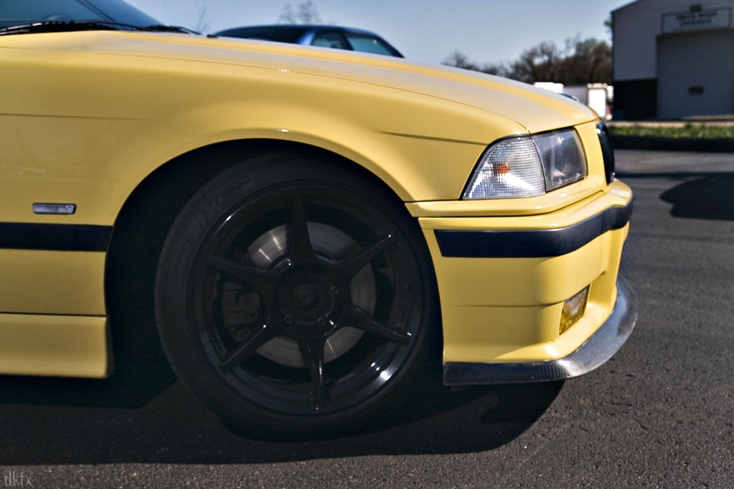 Custom Black Wheels on Yellow BMW 3-Series - Photo by dan kinzie
