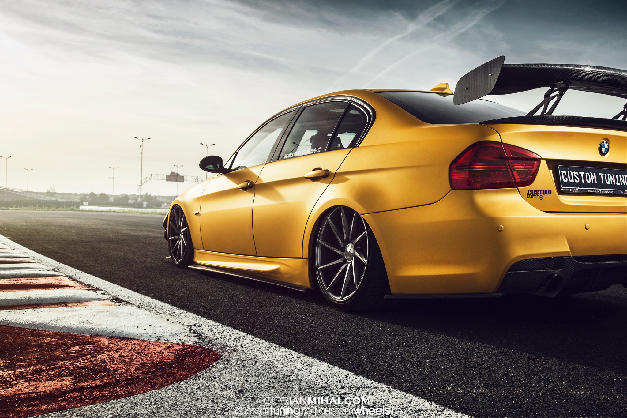 Yellow BMW 3-Series with Carbon Fiber Rear Diffuser - Photo by Ciprian Mihai