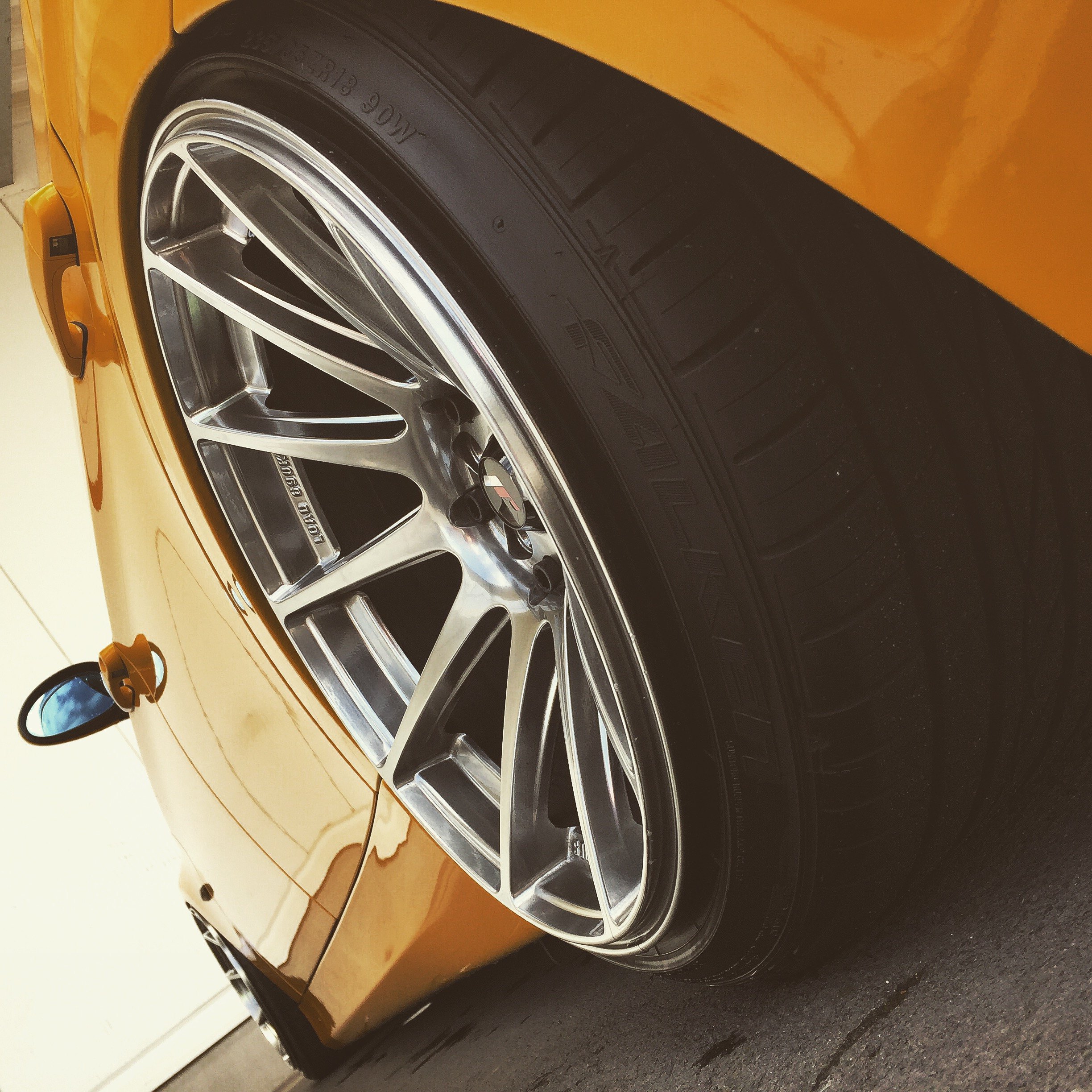 Falken Tires on Yellow BMW 3-Series - Photo by JR Wheels