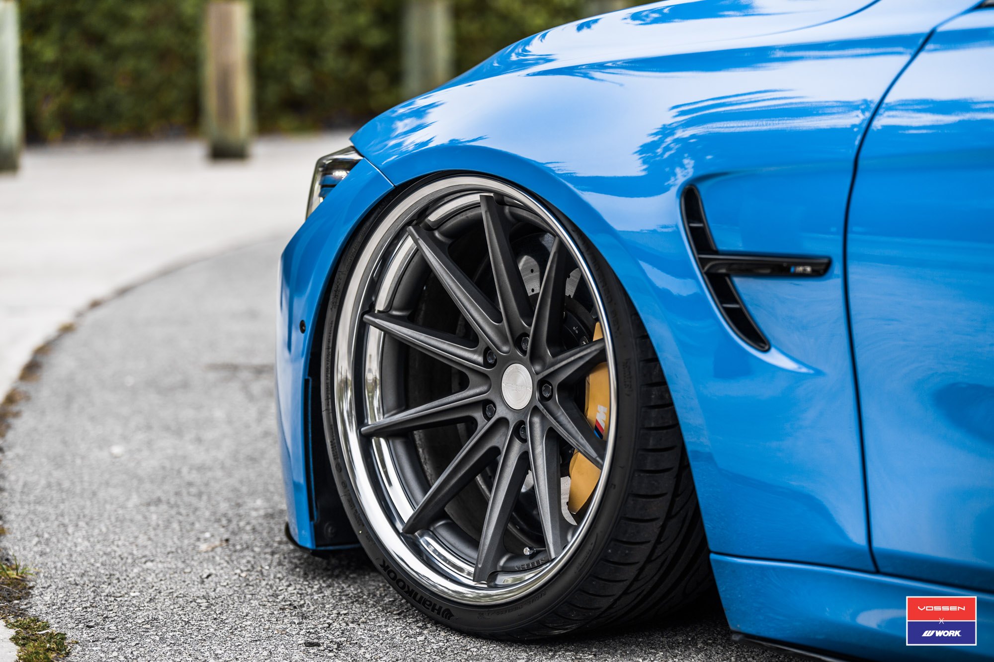 Vossen Work Series Rims on Blue BMW 3-Series - Photo by Vossen