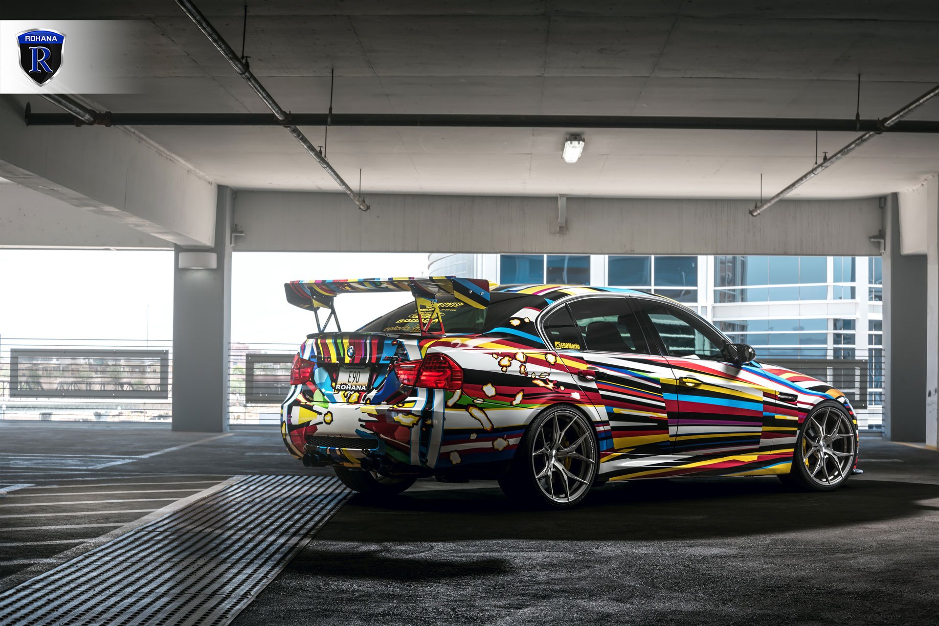 Large Sport Wing Spoiler on Custom BMW 3 Series - Photo by Rohana