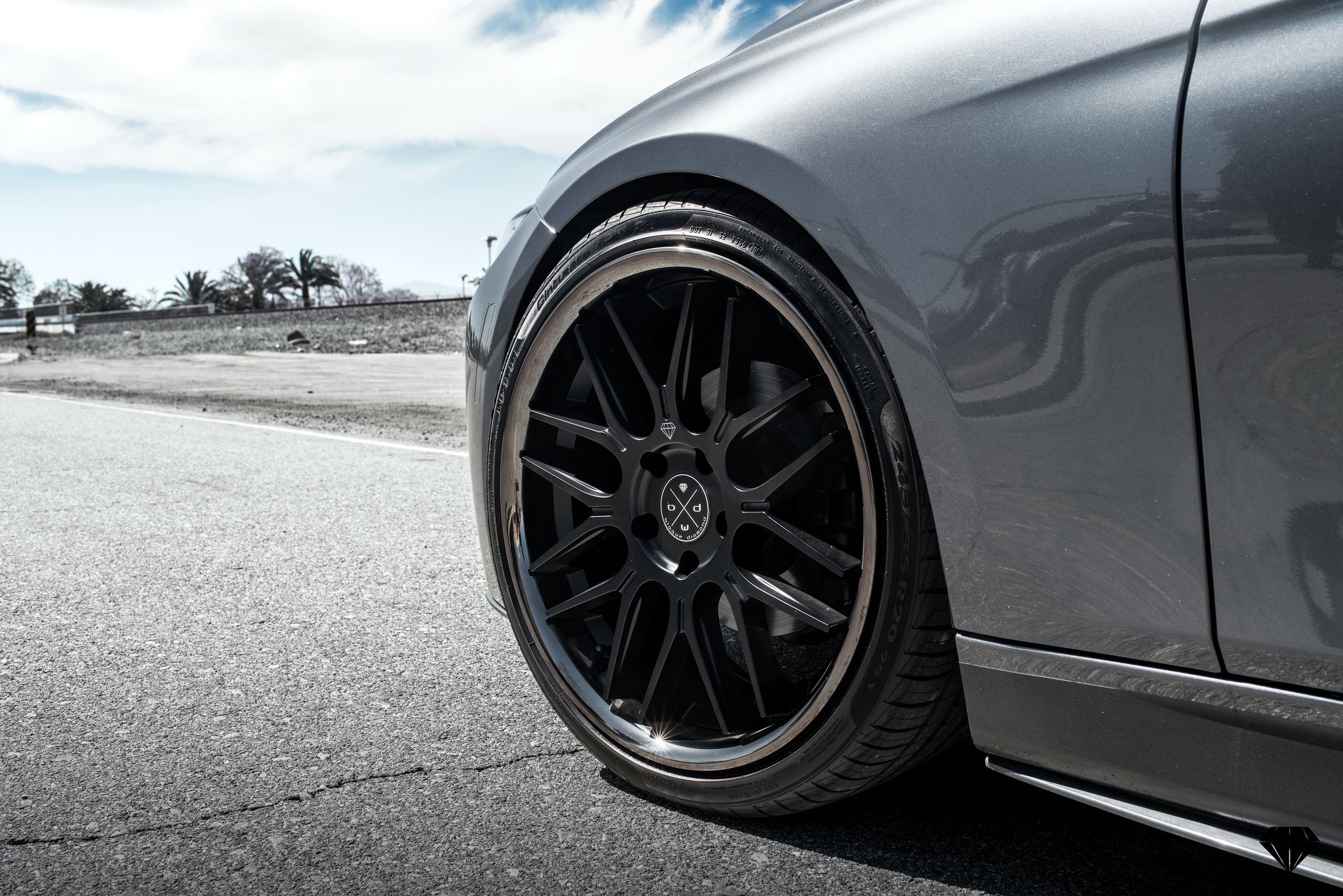 Gray BMW 3-Series with Blaque Diamond Wheels - Photo by Blaque Diamond Wheels