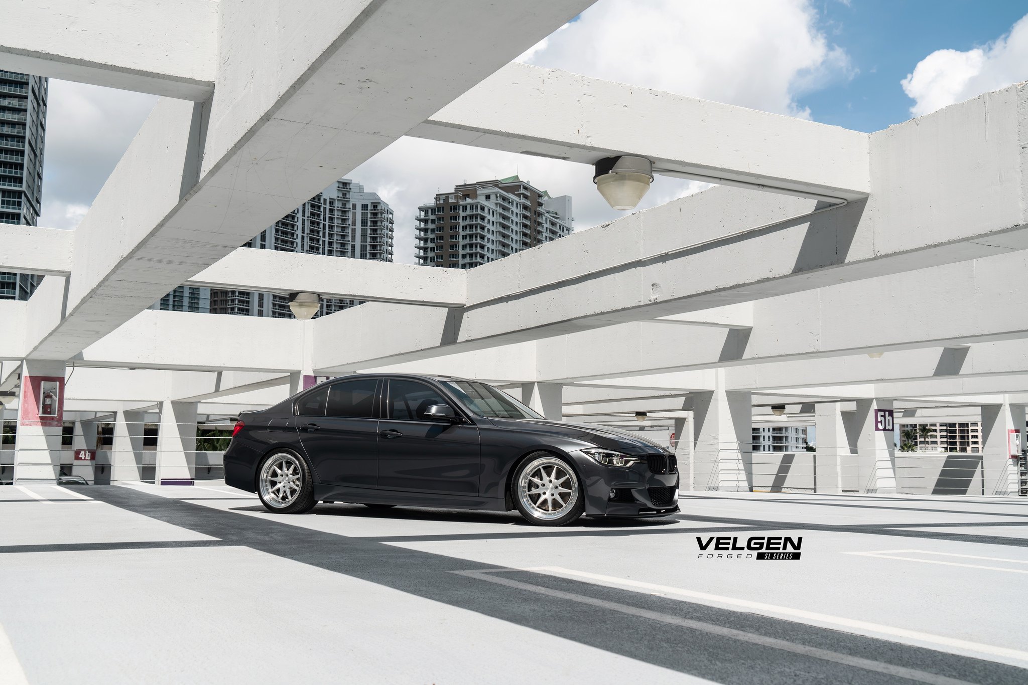 Chrome Forged Velgen Rims on Gray BMW 3- Series - Photo by Velgen Wheels
