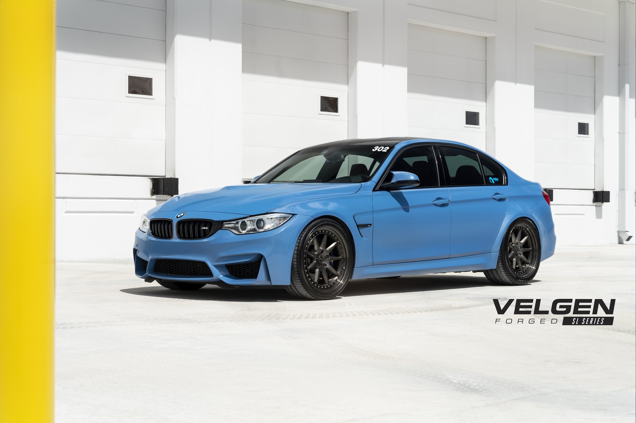 Blue BMW 3-Series with Custom Forged Velgen Rims - Photo by Velgen Wheels