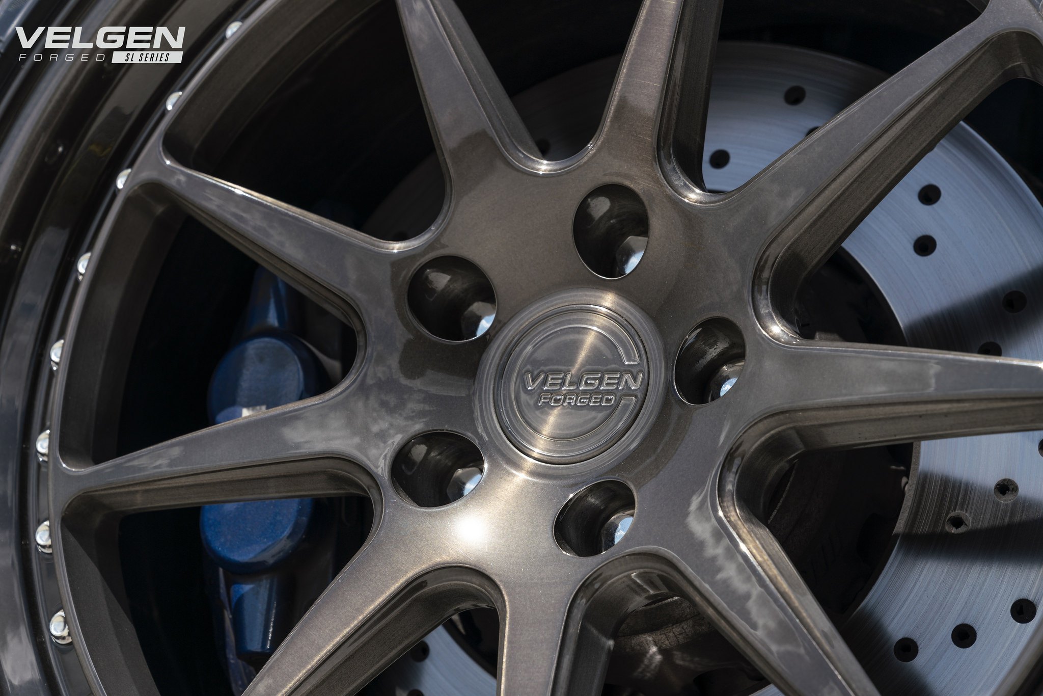 SL Forged Velgen Wheels on Blue BMW 3-Series - Photo by Velgen Wheels