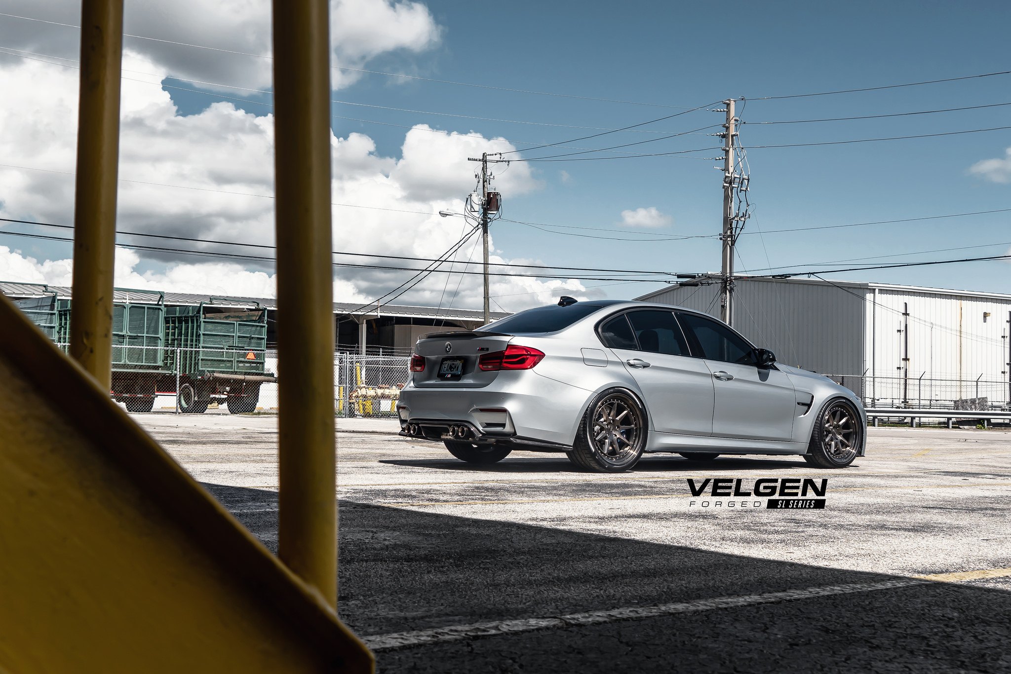 Red LED Taillights on Silver BMW 3-Series - Photo by Velgen Wheels