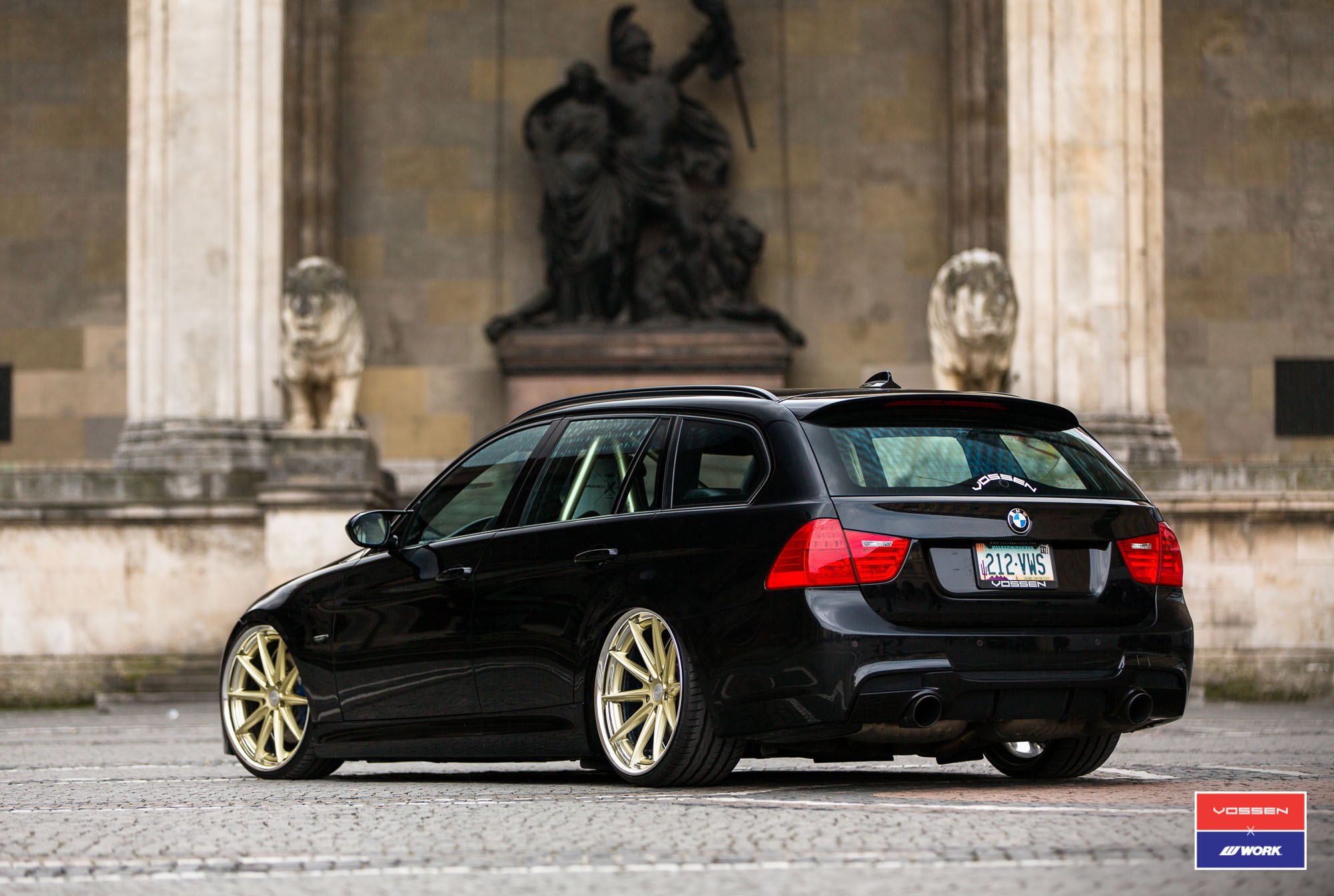 Roofline Spoiler with Light on Black BMW 3-Series - Photo by Vossen