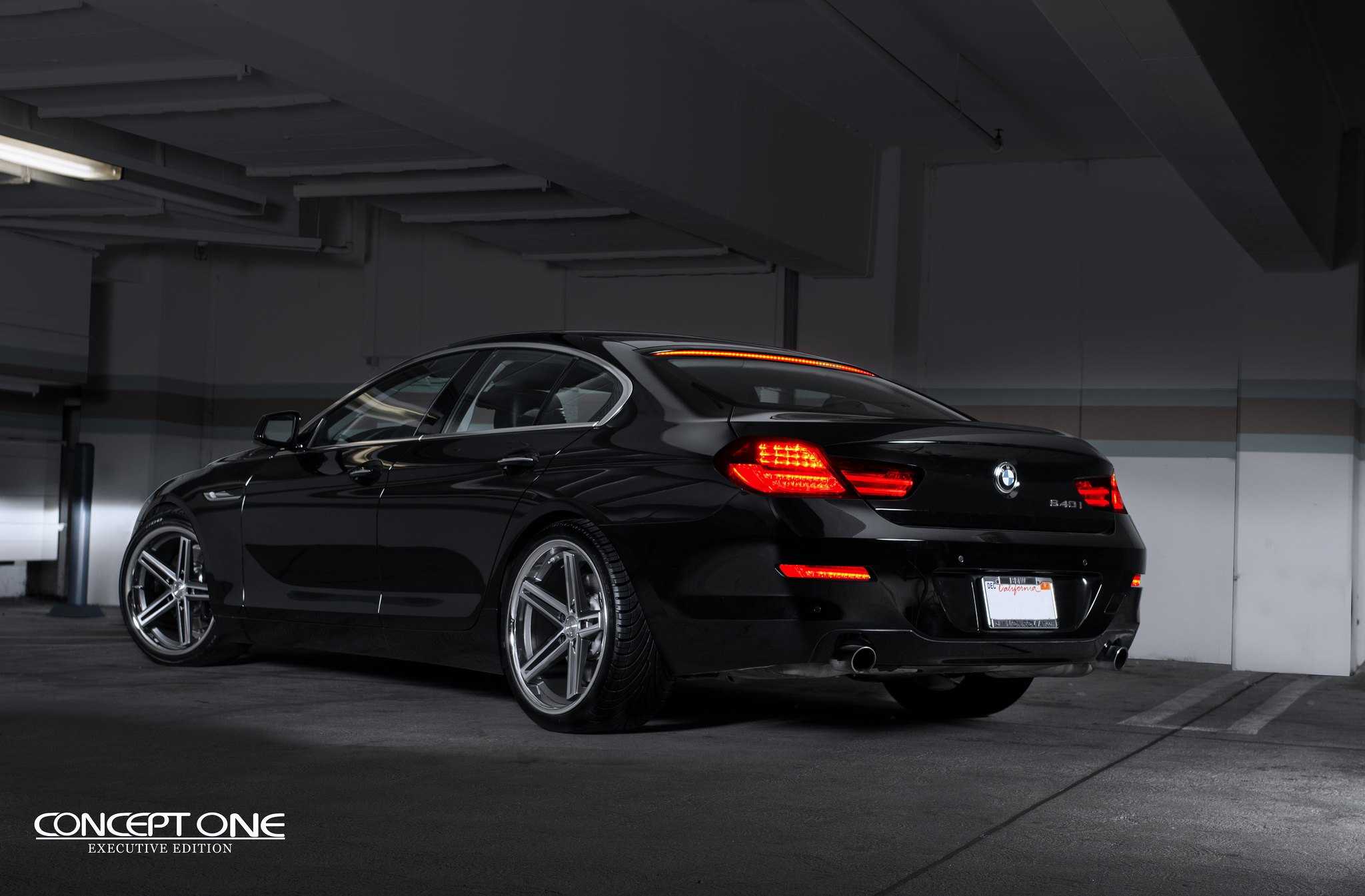 Red LED Taillights on Black BMW 6-Series - Photo by Concept One