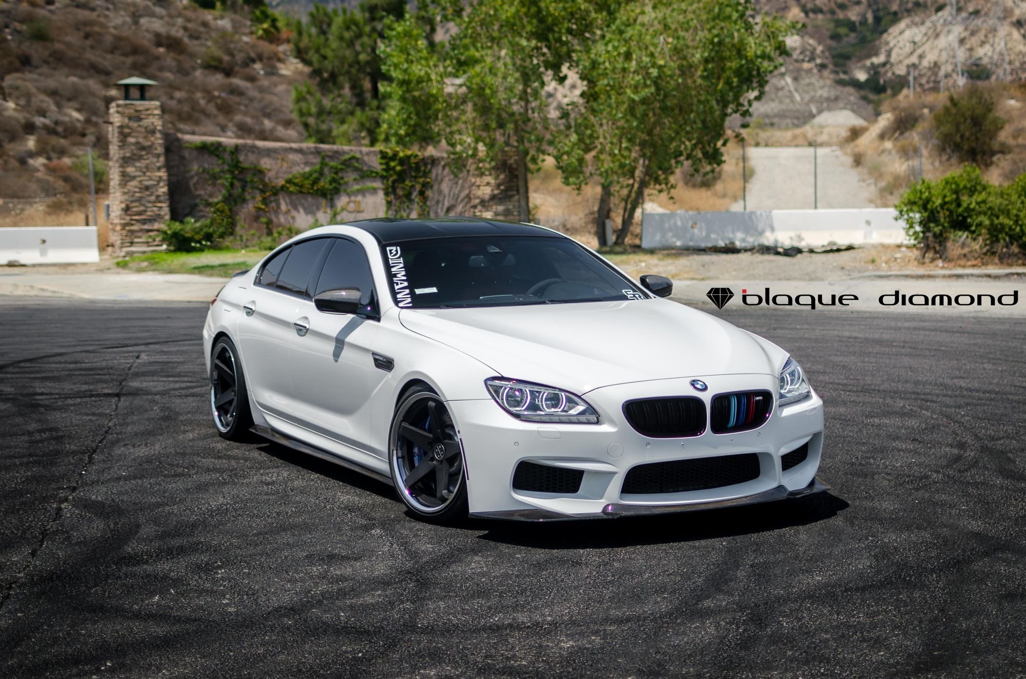 White BMW 6-Series with Custom Blaque Diamond Rims - Photo by Blaque Diamond