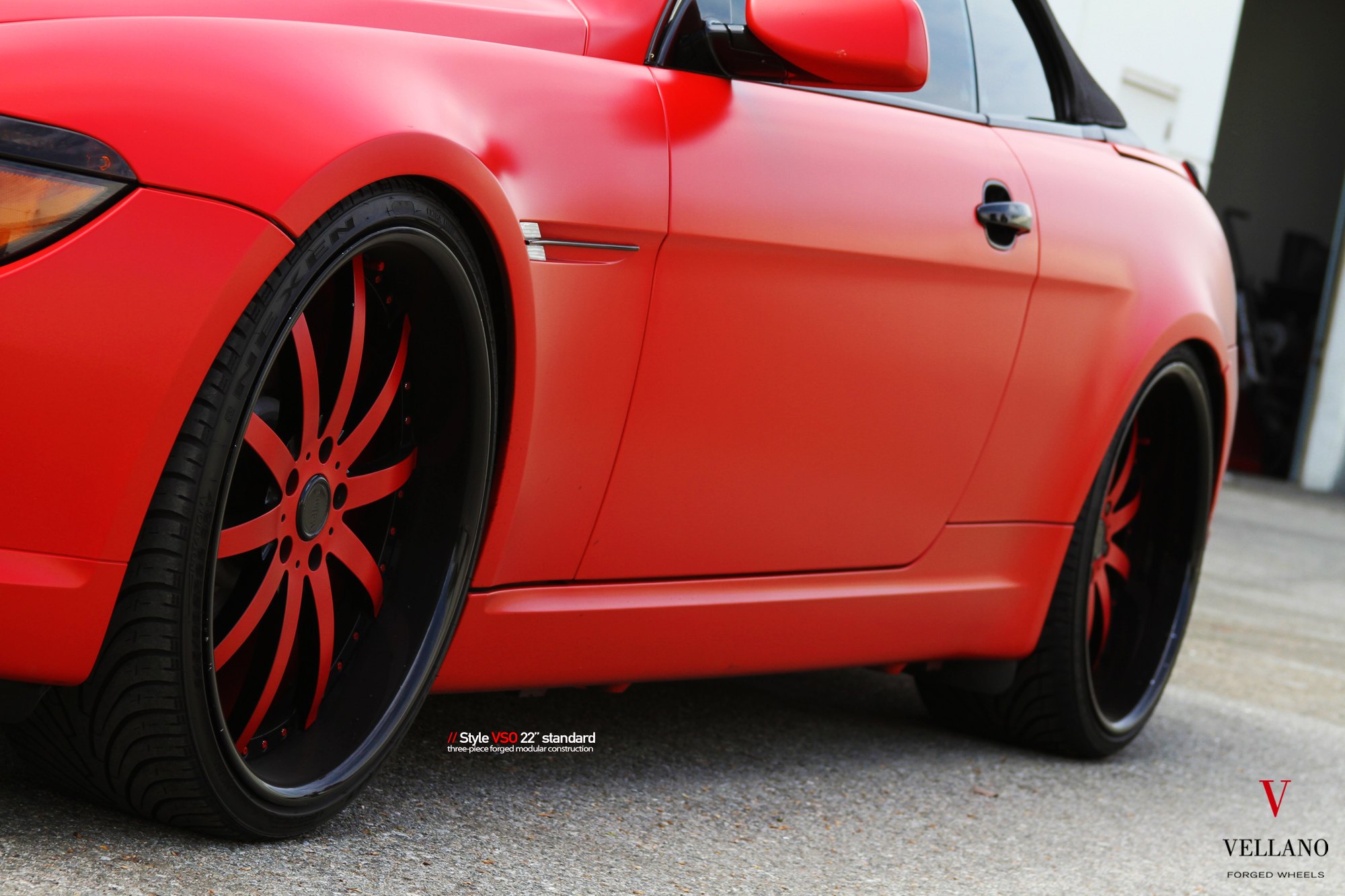 Red Matte BMW 6-Series with Nexen Tires - Photo by Vellano